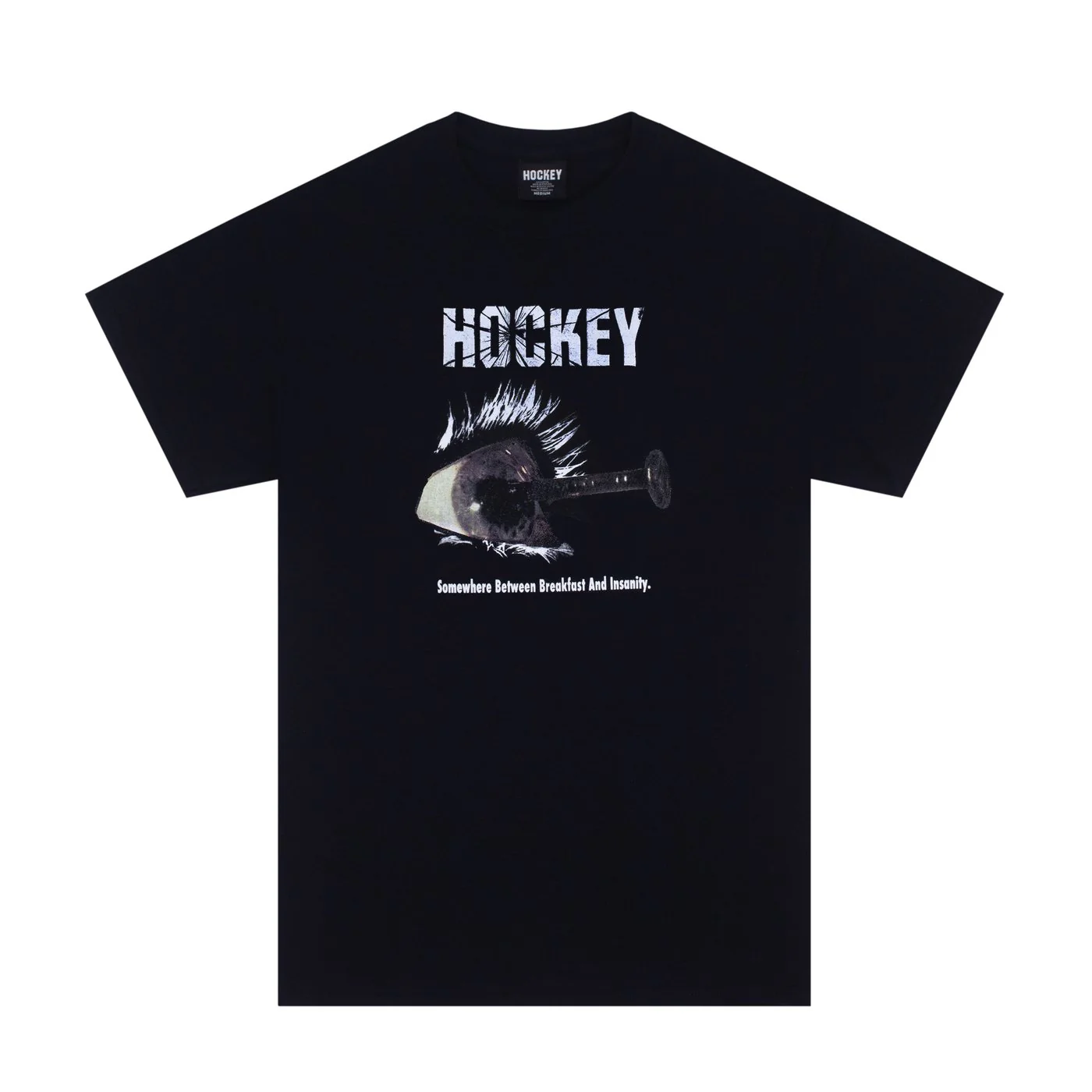 HOCKEY BREAKFAST-INSANITY TEE BLACK