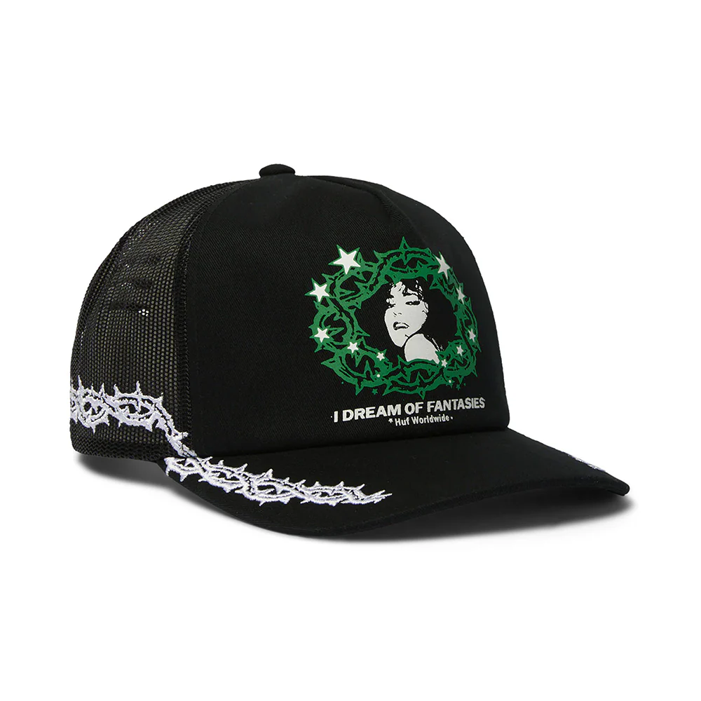HUF FANTASIES TRUCKER HAT BLACK