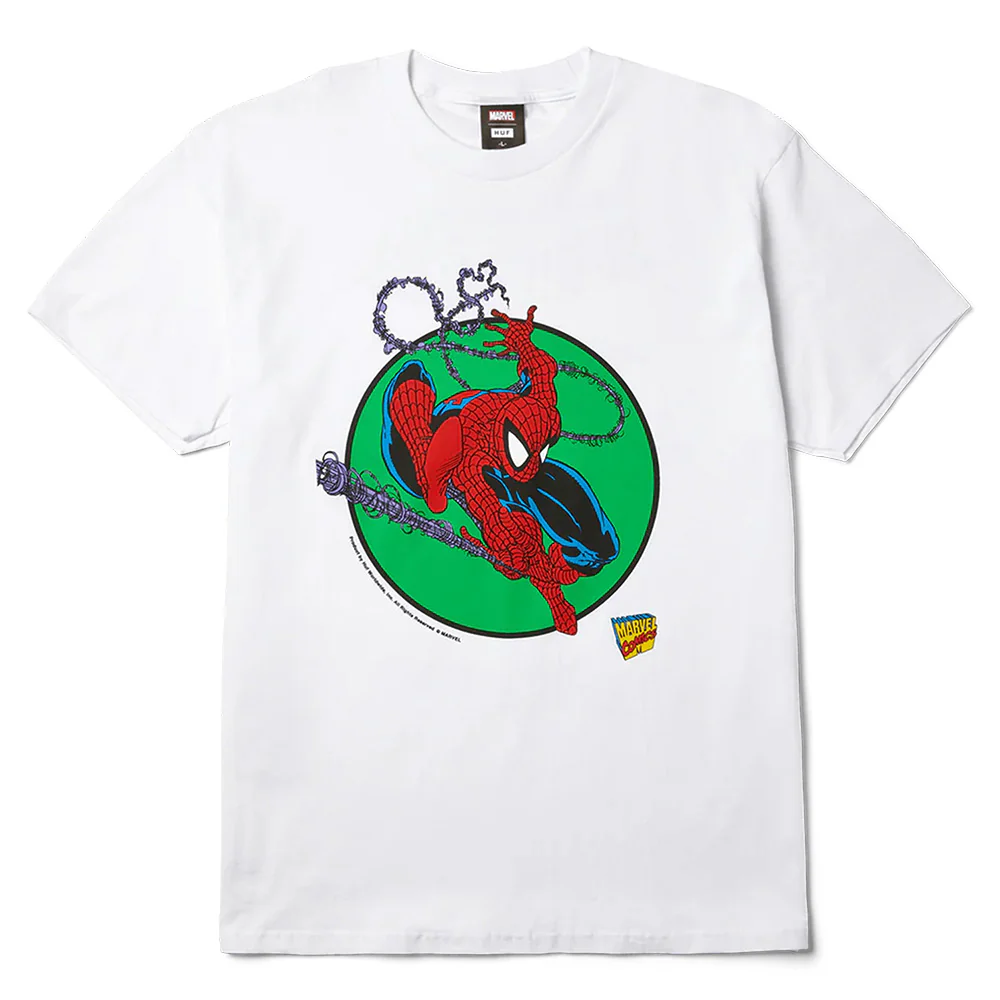 HUF X MARVEL SPIDER-MAN THREE HUNDRED TEE WHITE