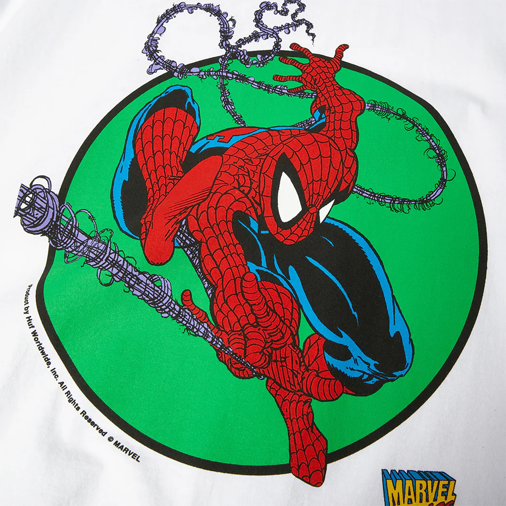 HUF X MARVEL SPIDER-MAN THREE HUNDRED TEE WHITE - Image 2