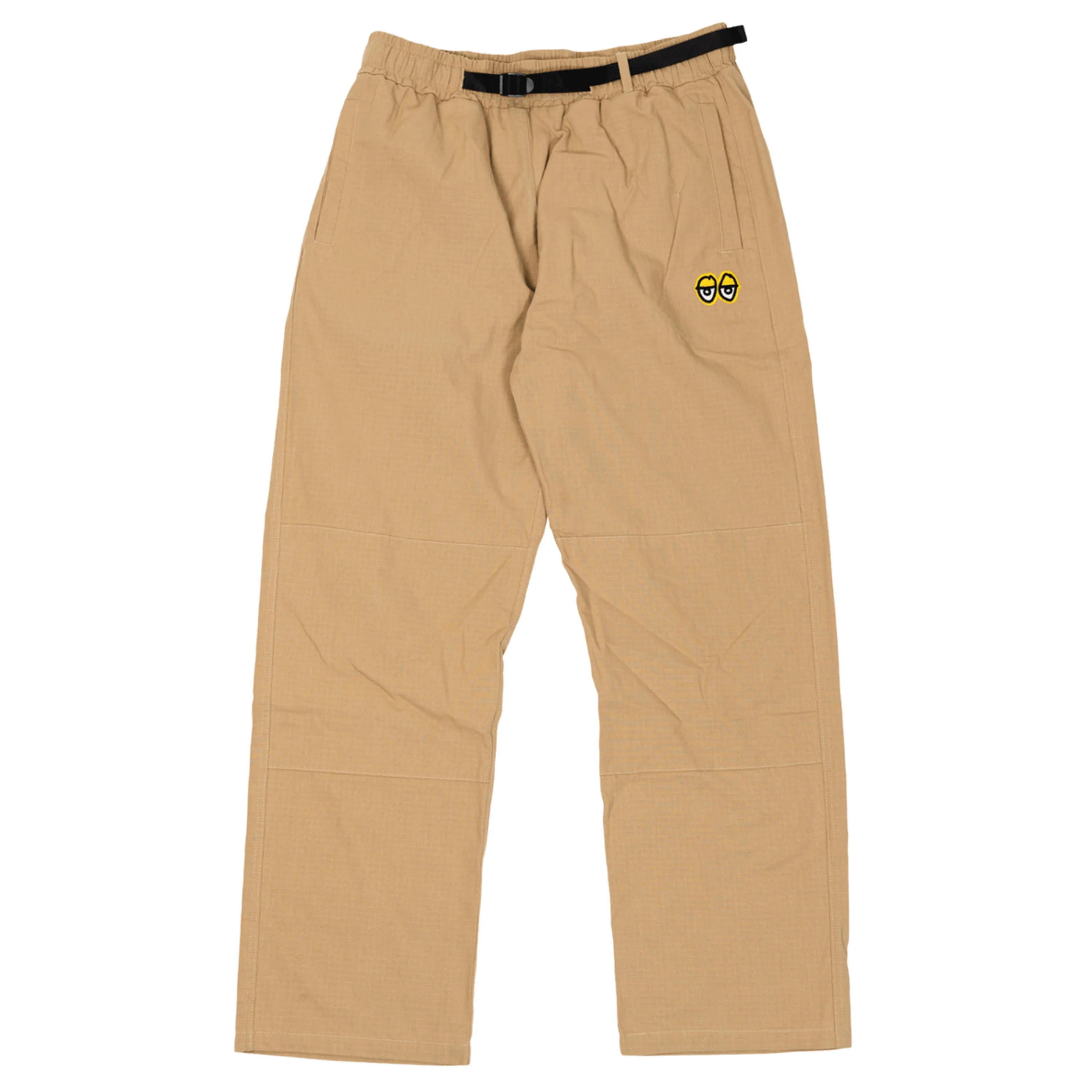 KROOKED EYES DOUBLE KNEE PANTS KHAKI / YELLOW
