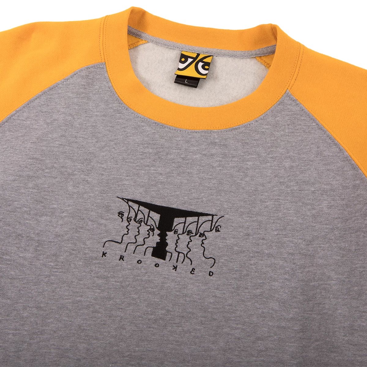 KROOKED FACES CREWNECK GREY/GOLD - Image 2