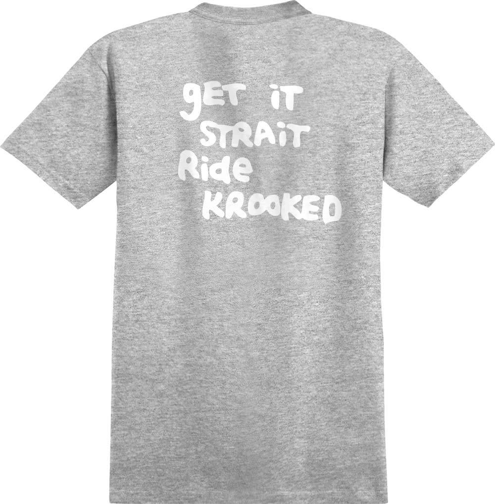 KROOKED FLY STRAIT S/S SHIRT GRAY / YELLOW - Image 2