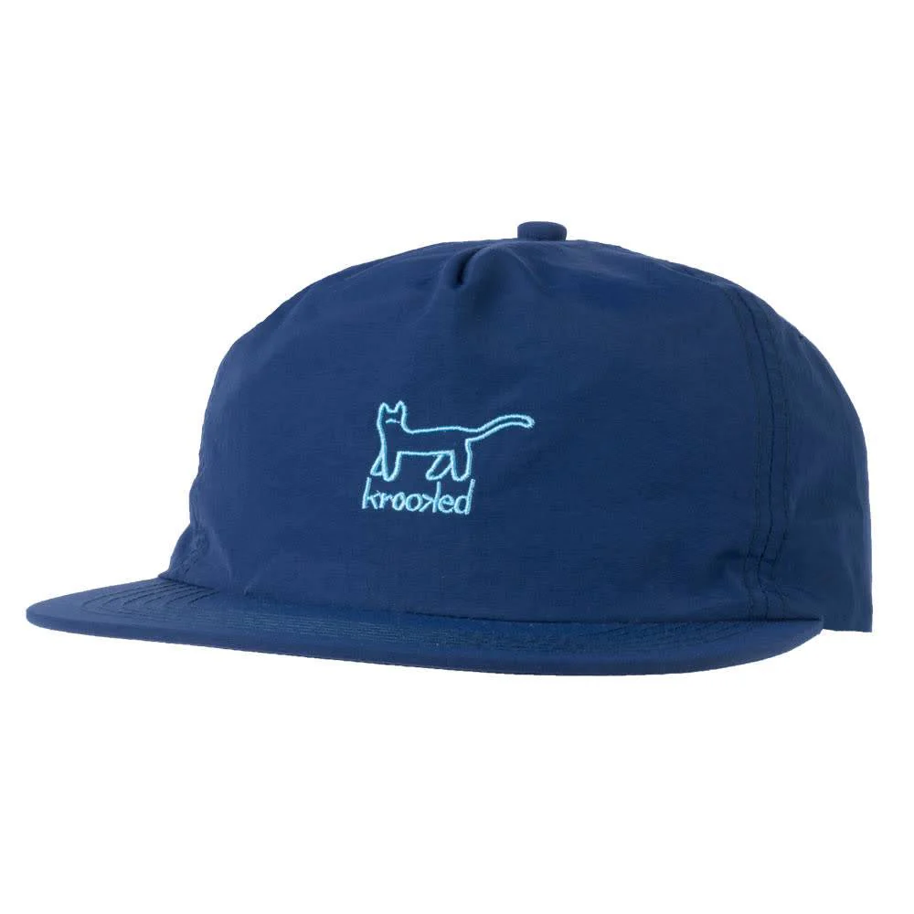 KROOKED KAT EMBLEM SNAPBACK NAVY / LIGHT BLUE