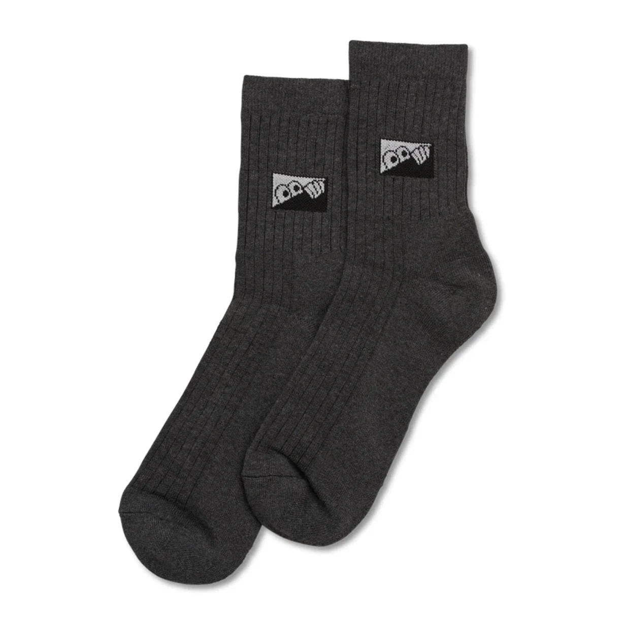 LAST RESORT HEEL TAB DRESS SOCKS GREY