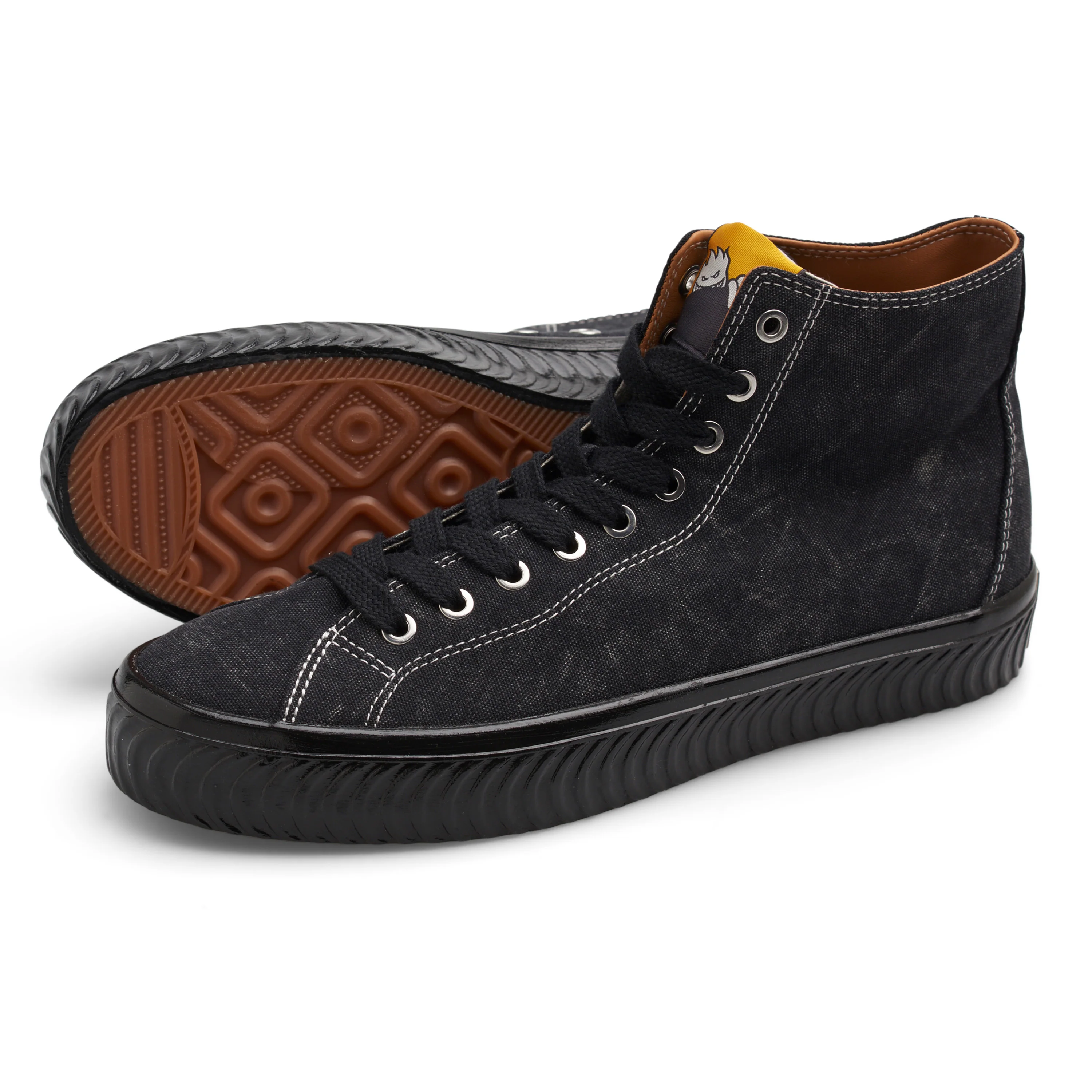 LAST RESORT AB X SPITFIRE VM003 HI WASHED BLACK CANVAS - Image 2