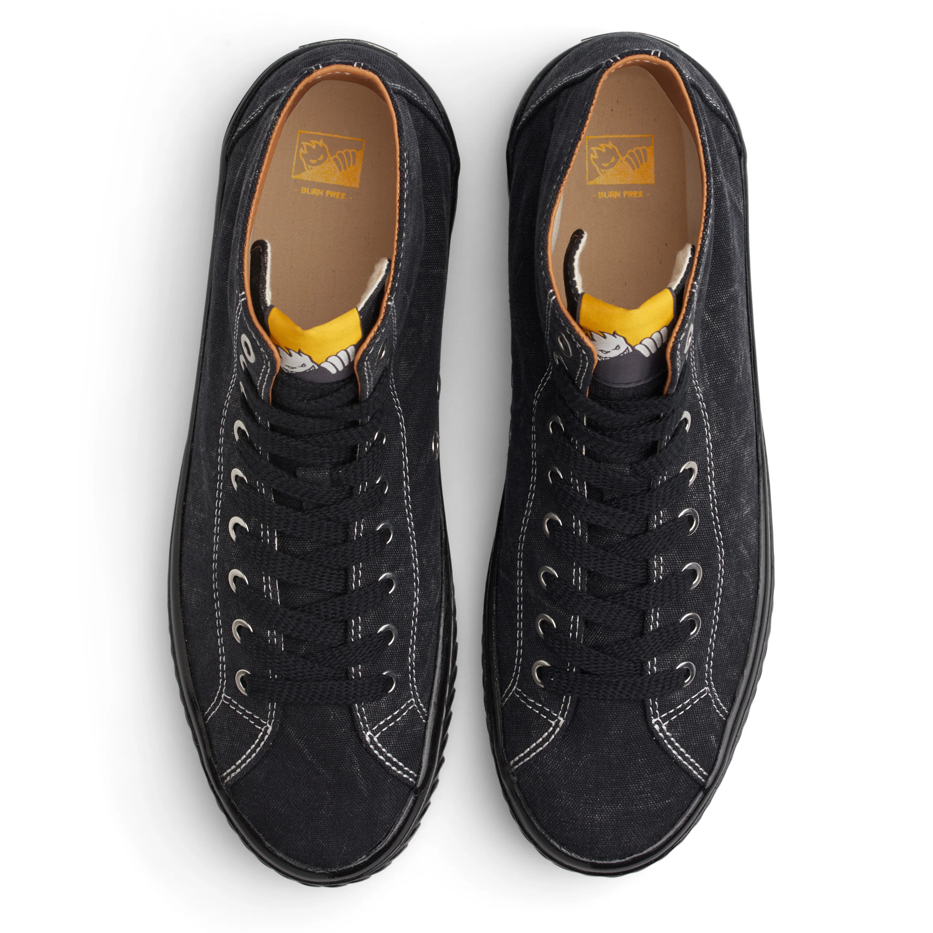 LAST RESORT AB X SPITFIRE VM003 HI WASHED BLACK CANVAS - Image 3