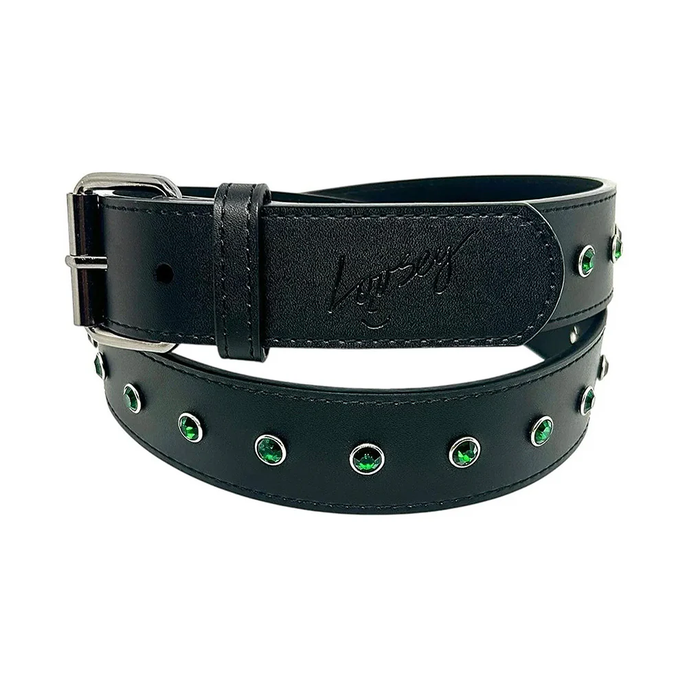 LOOSEY BLACK RHINESTONE BELT