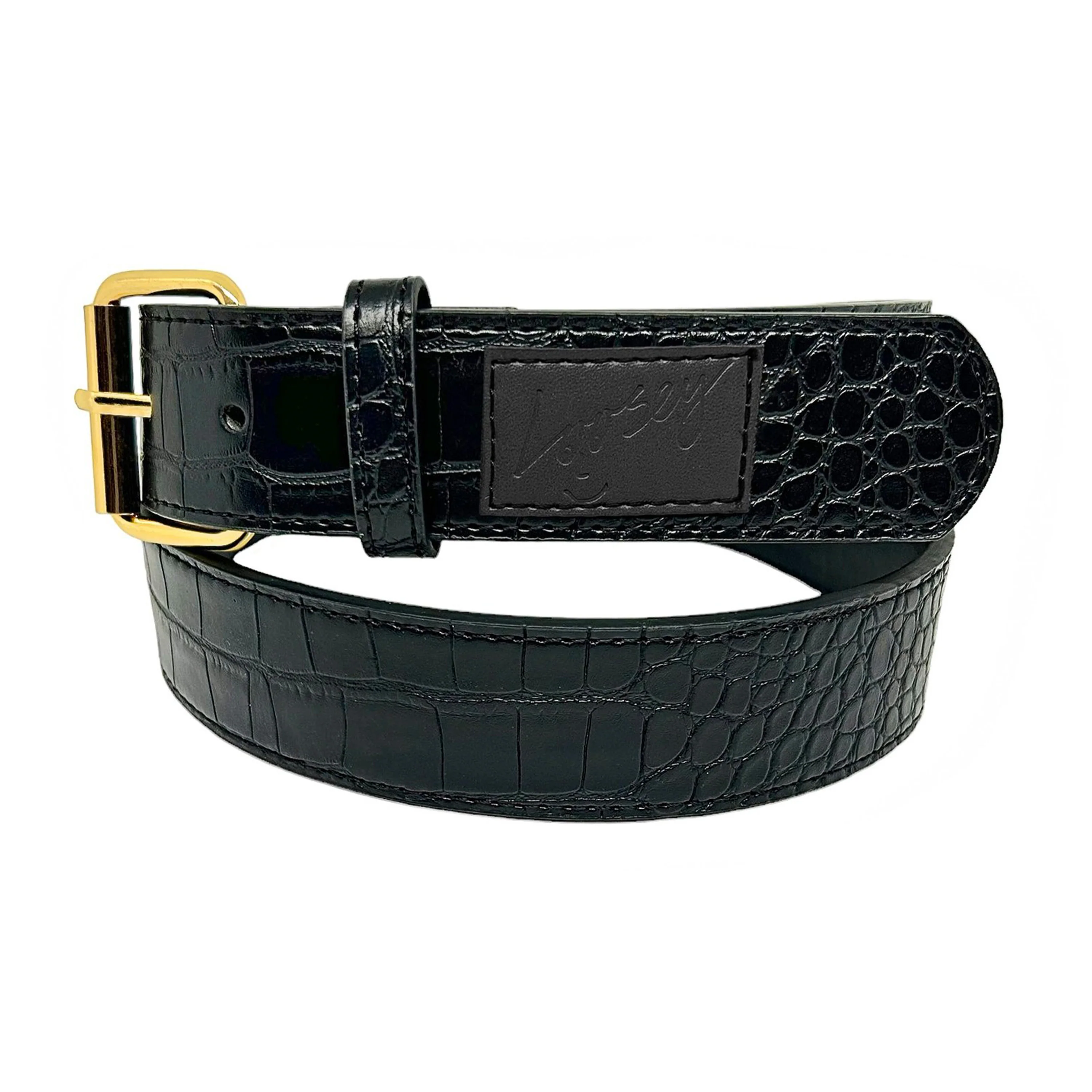 LOOSEY CROC SKIN BELT BLACK