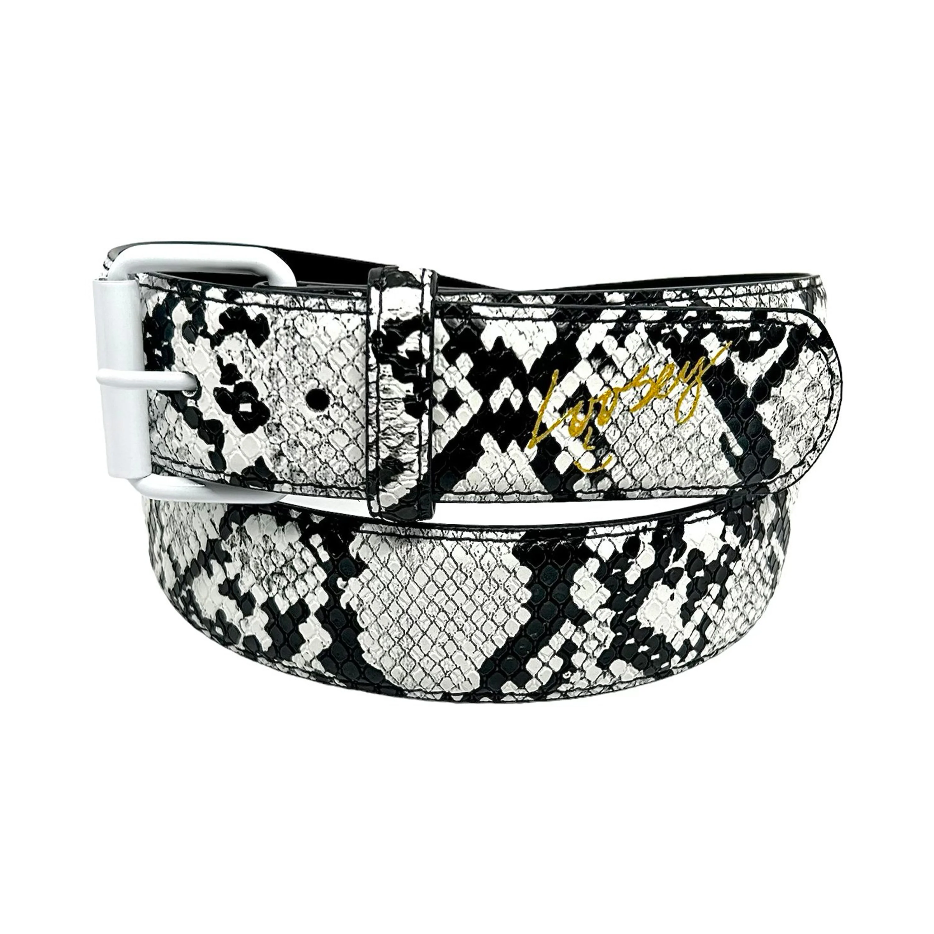 LOOSEY SLITHER BELT WHITE