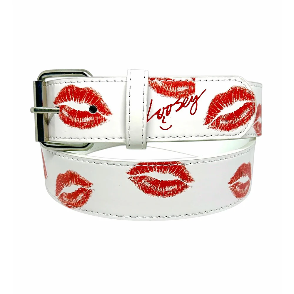 LOOSEY SMOOCHES BELT WHITE