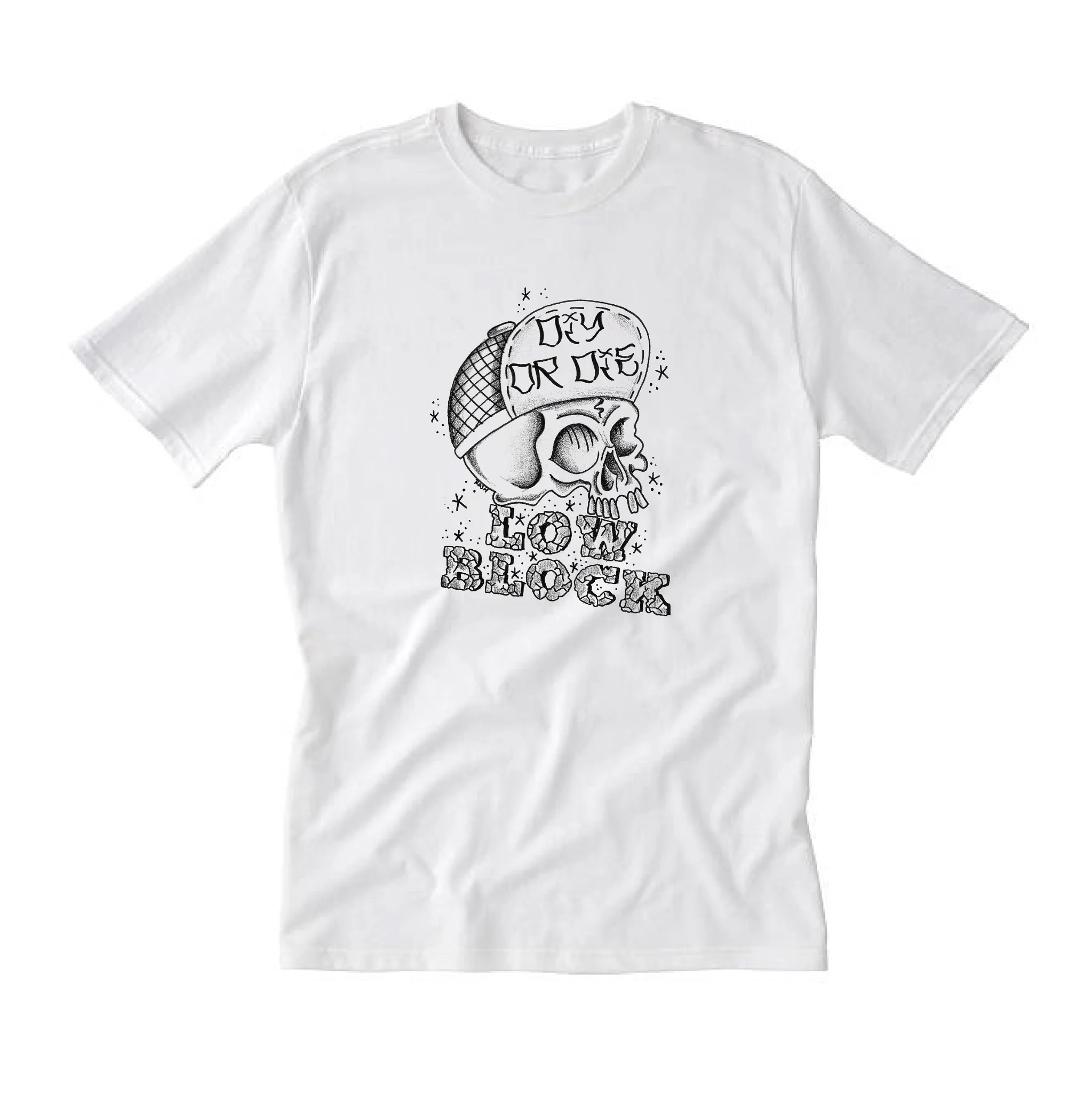 LOW BLOCK DIY OR DIE T-SHIRT WHITE