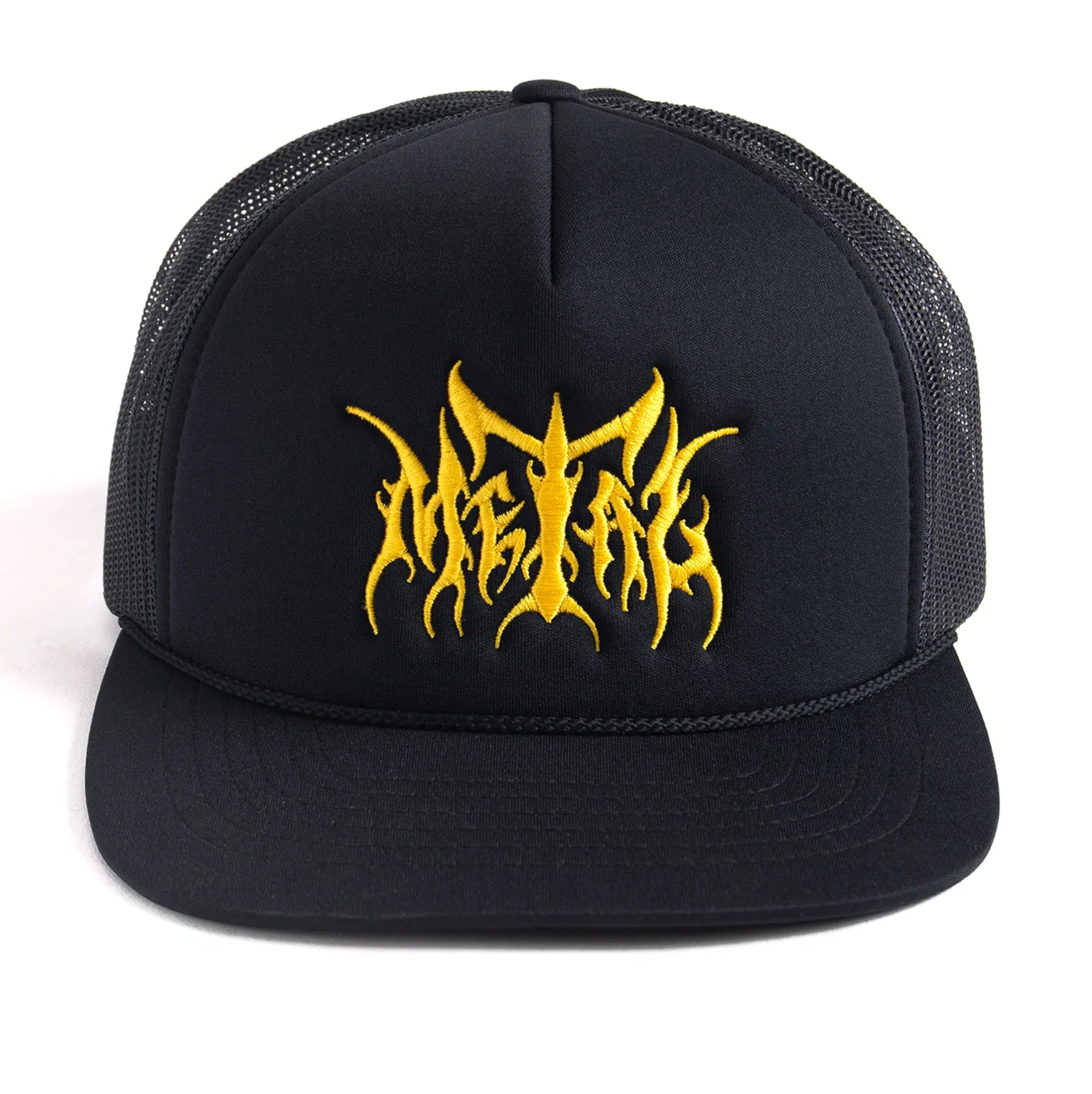 METAL LOGO TRUCKER HAT BLACK - Image 2