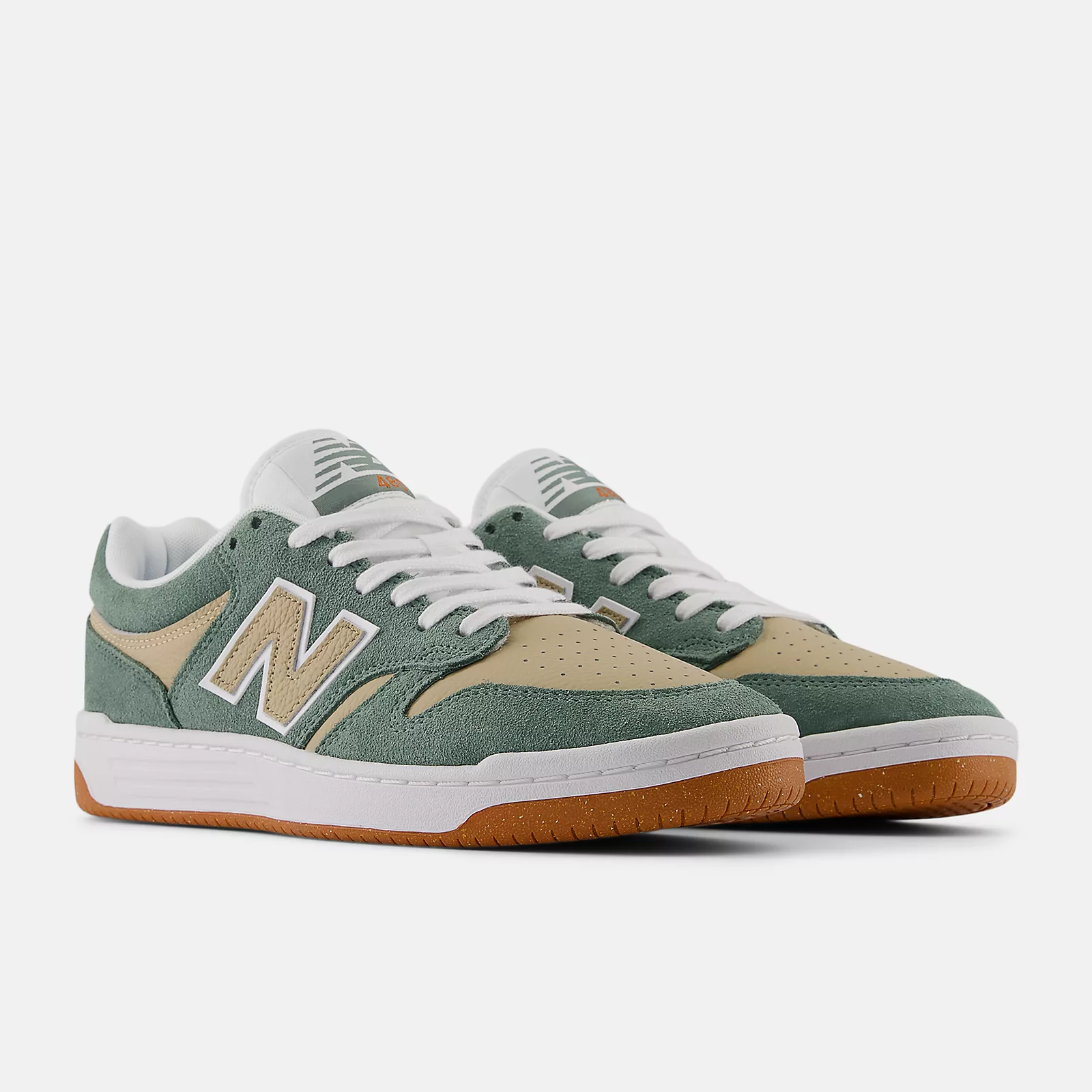 NB NUMERIC 480 SUEDE GREEN / WHITE - Image 2