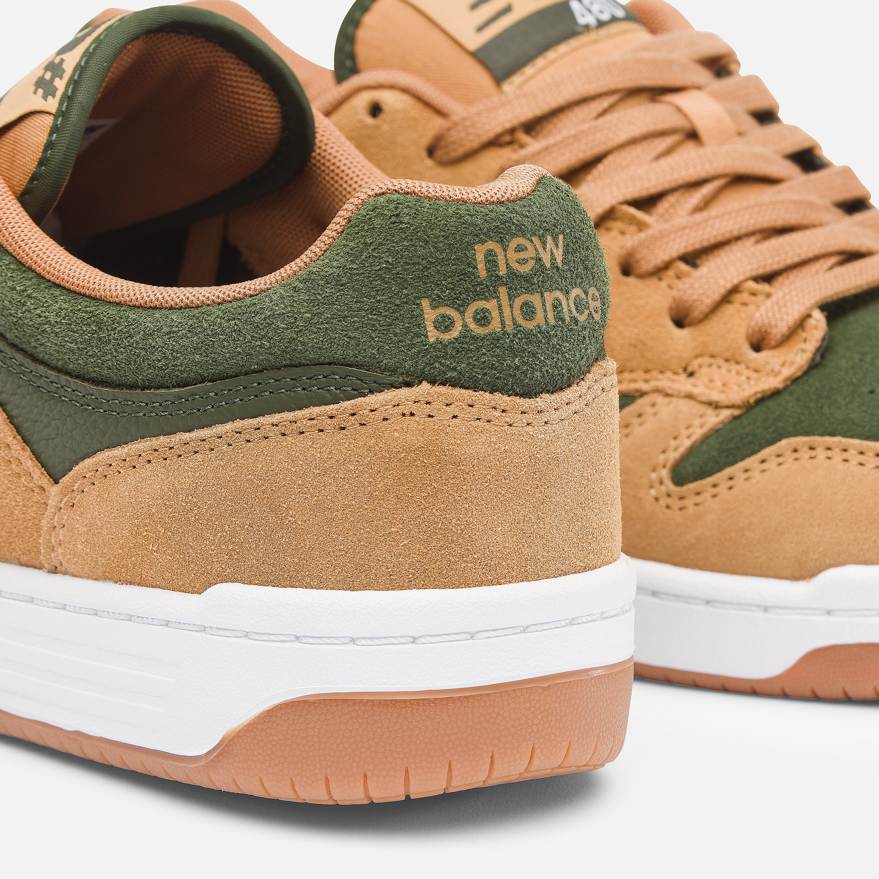 NB NUMERIC 480 SUEDE TAN / GREEN - Image 4