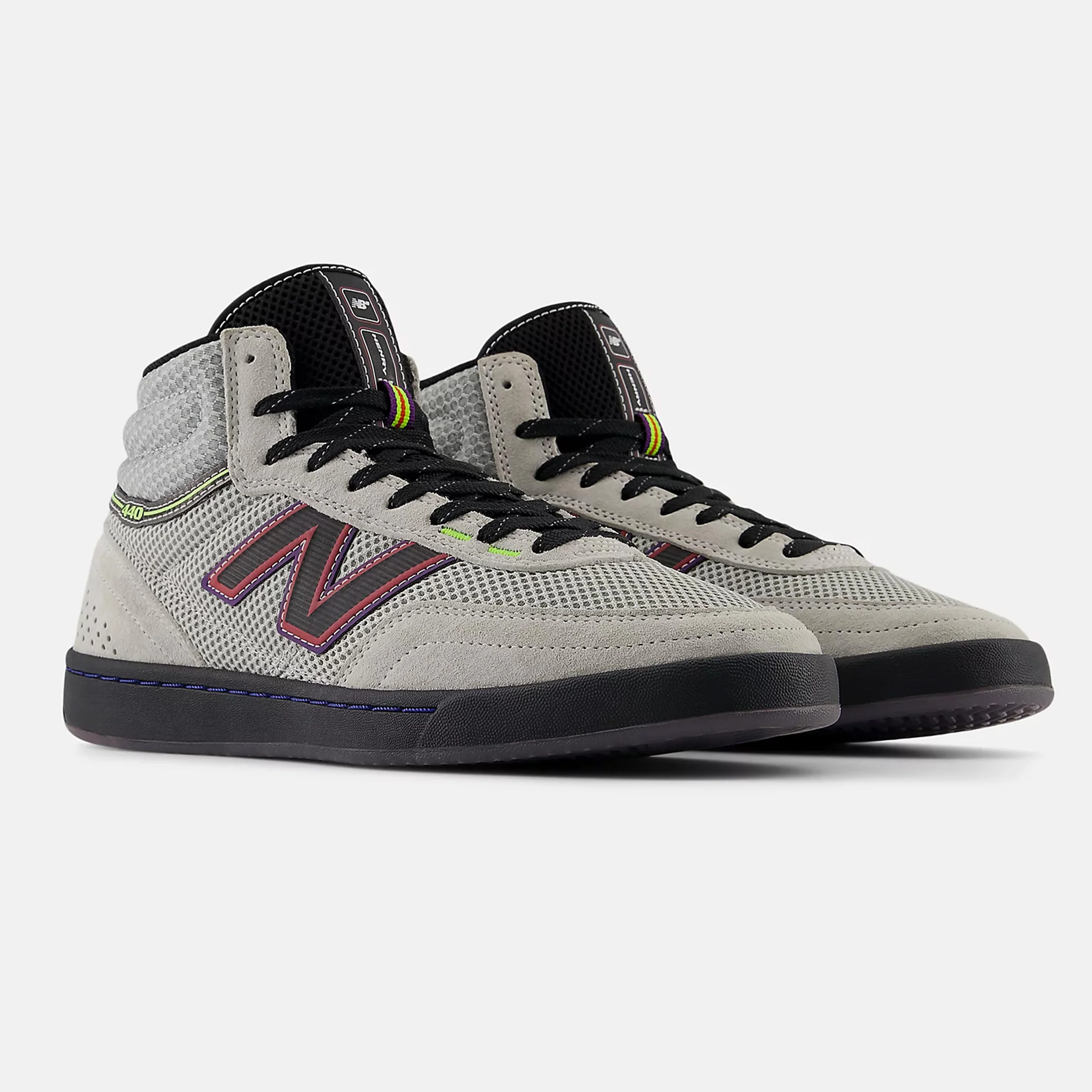 NB NUMERIC X JUSTIN HENRY 440 HIGH V2 GREY / PURPLE - Image 2