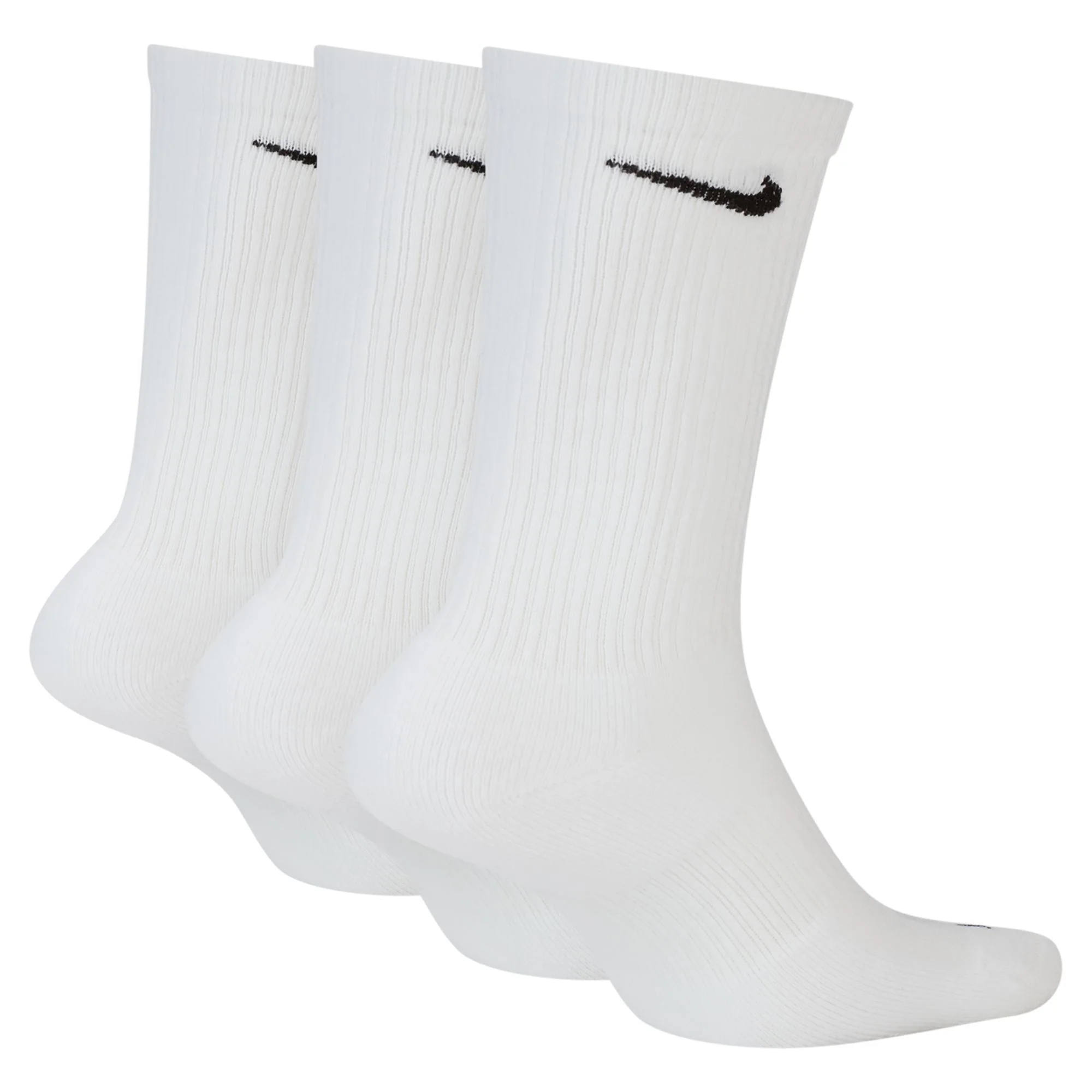 NIKE EVERYDAY CREW SOCKS 3PACK WHITE LARGE - Image 3