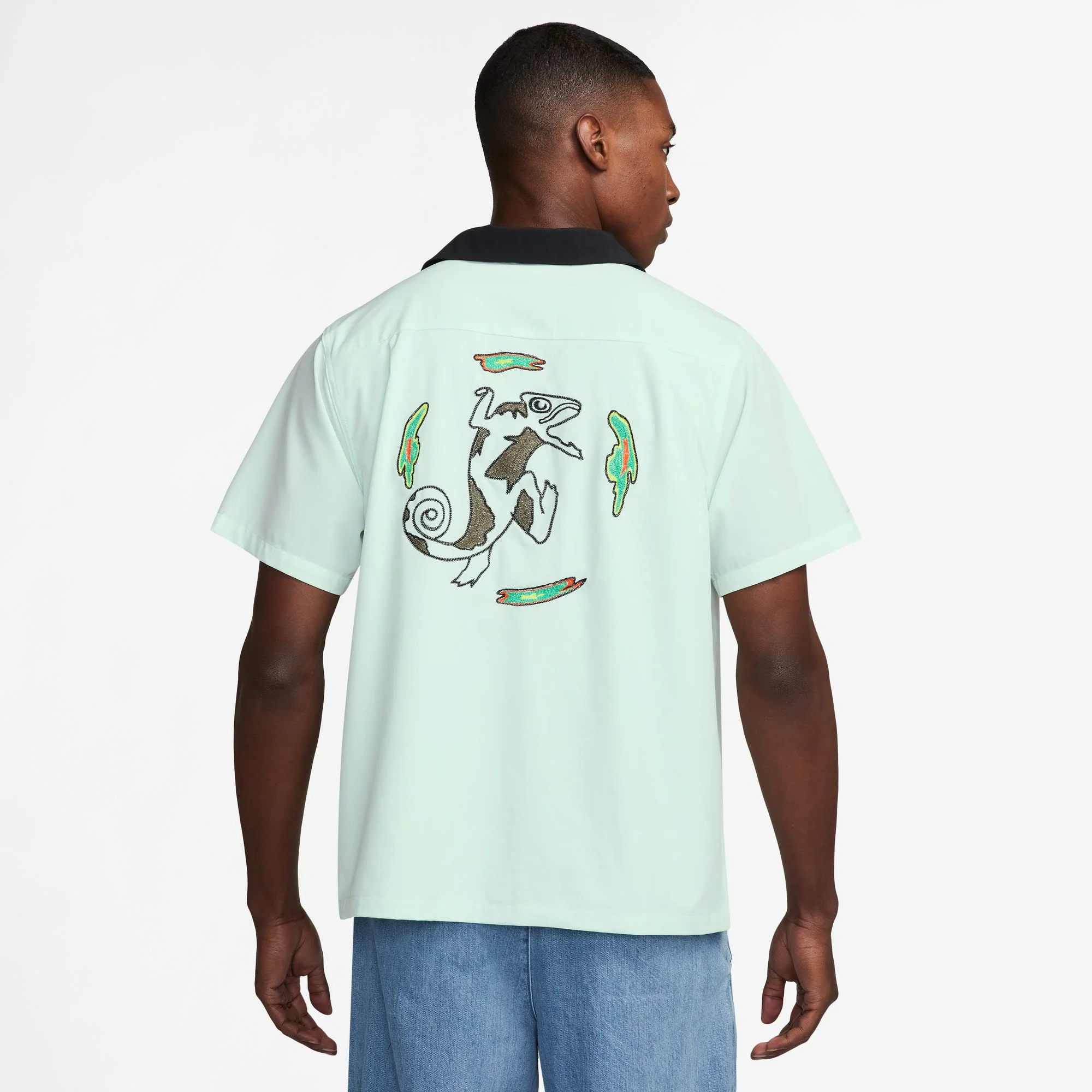 NIKE SB 2024 FEDERATION KIT BUTTON-UP SKATE BOWLER WORLD BARELY GREEN/BLACK - Image 2