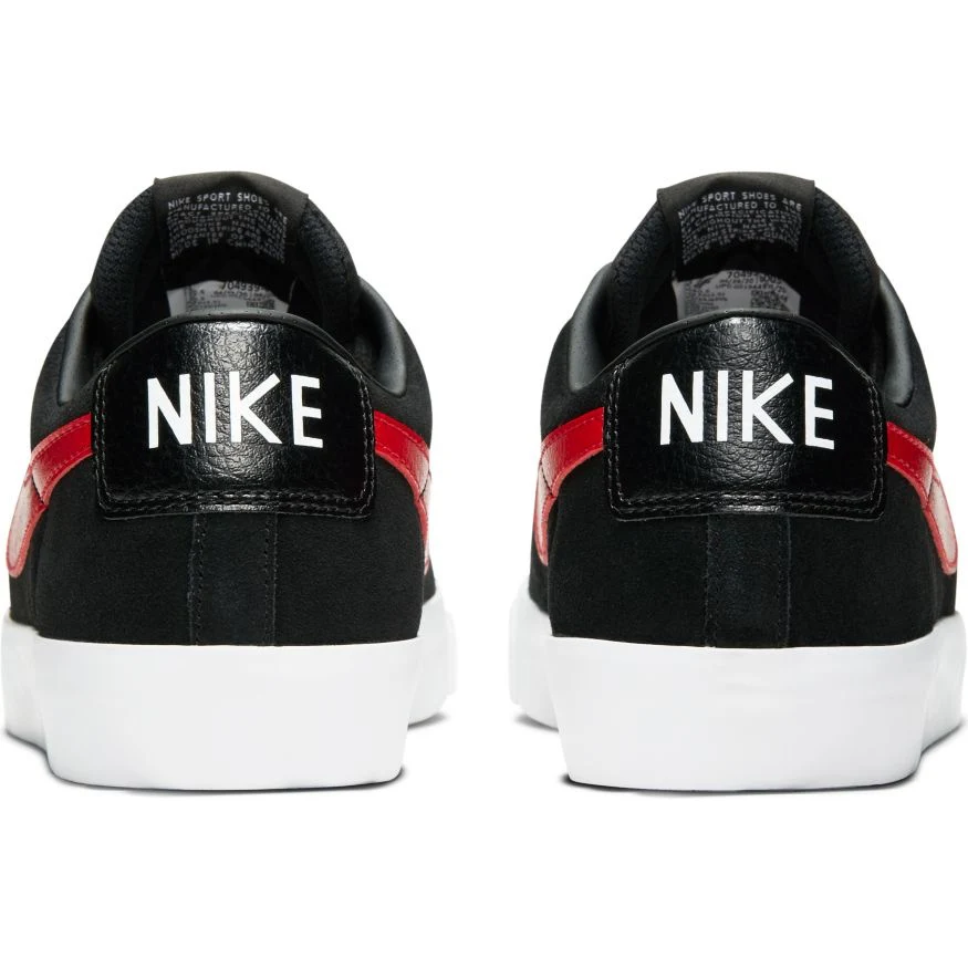 NIKE SB BLAZER LOW GT BLACK / UNIVERSITY RED - Image 2