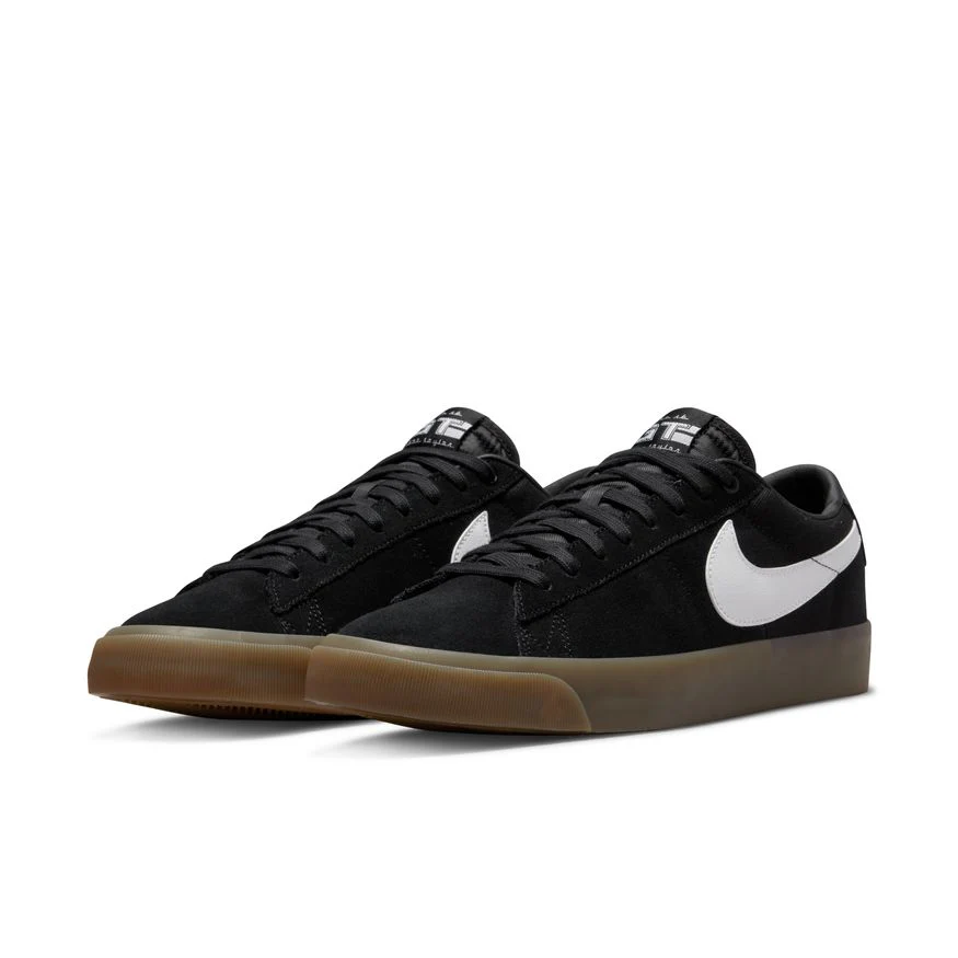 NIKE SB BLAZER LOW PRO GT BLACK / WHITE / GUM - Image 7