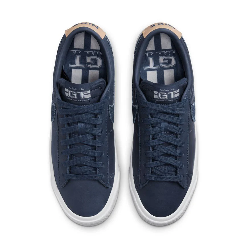 NIKE SB BLAZER LOW PRO GT MIDNIGHT NAVY / WHITE - Image 5