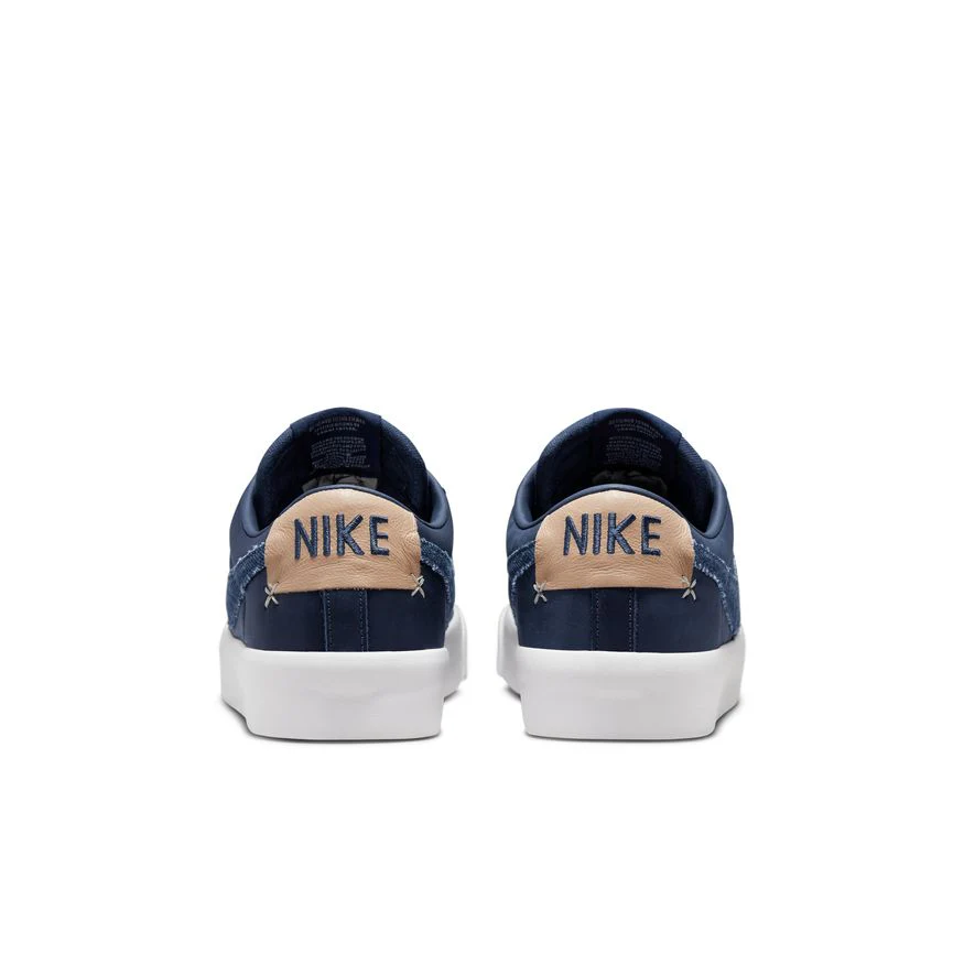 NIKE SB BLAZER LOW PRO GT MIDNIGHT NAVY / WHITE - Image 6