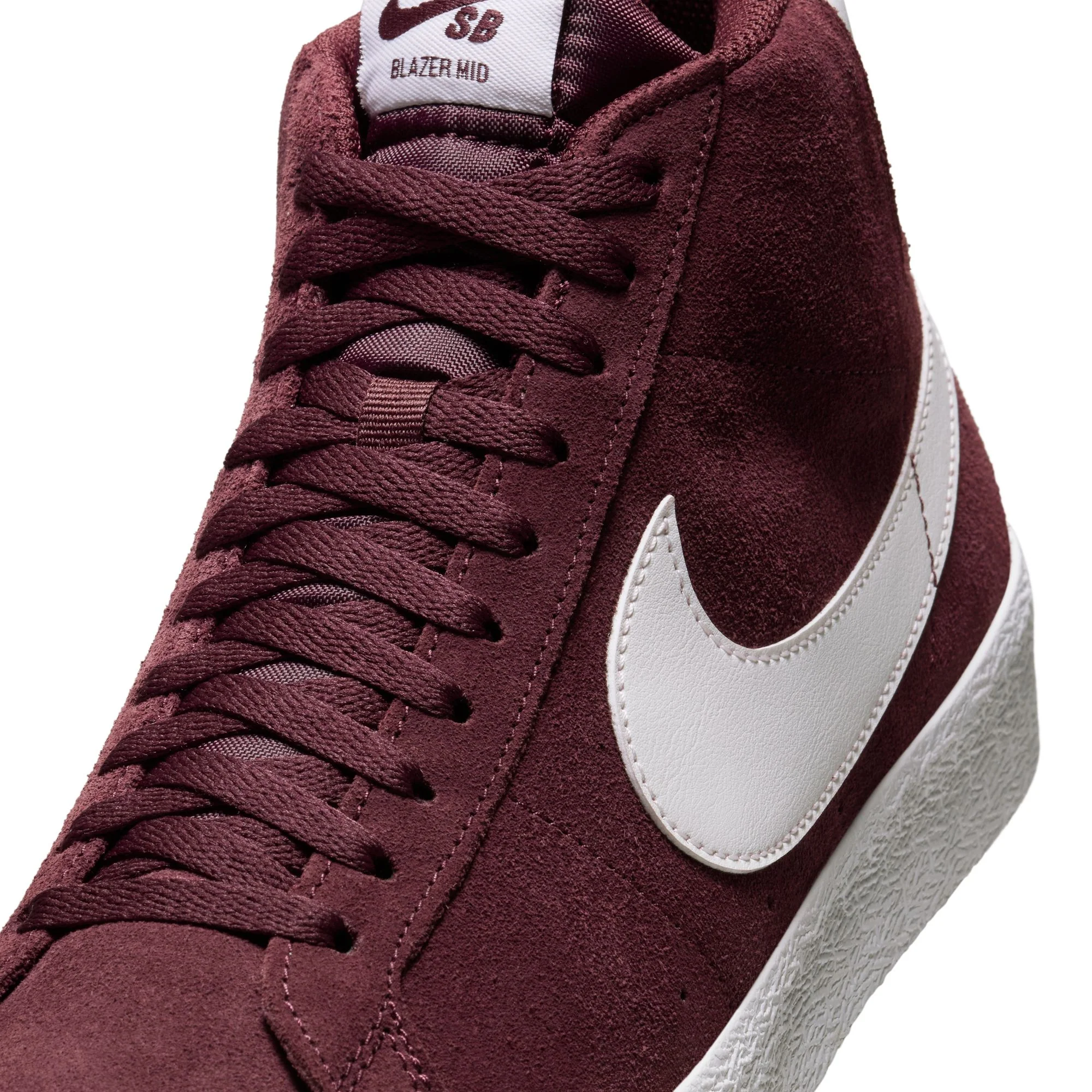NIKE SB BLAZER MID BURGUNDY CRUSH / SUMMIT WHITE - Image 7