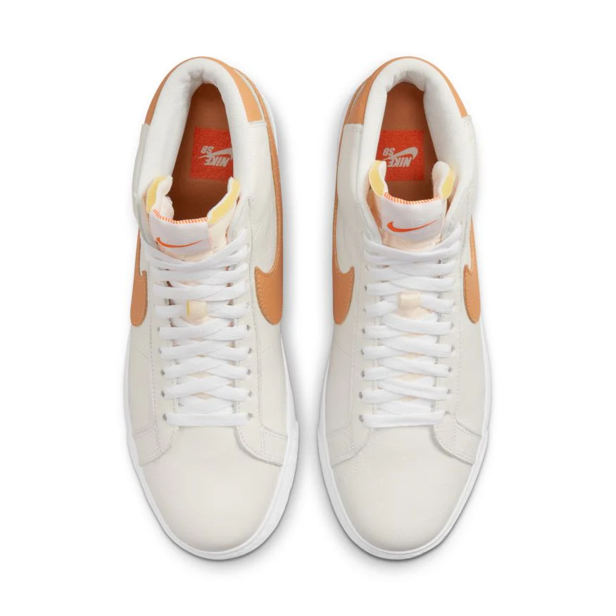 NIKE SB BLAZER MID ORANGE LABEL WHITE / LT COGNAC - Image 5