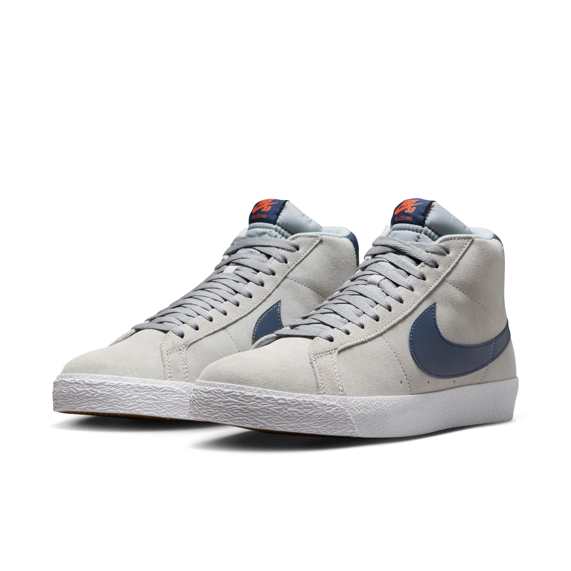 NIKE SB BLAZER MID WOLF GREY / MIDNIGHT NAVY - Image 2