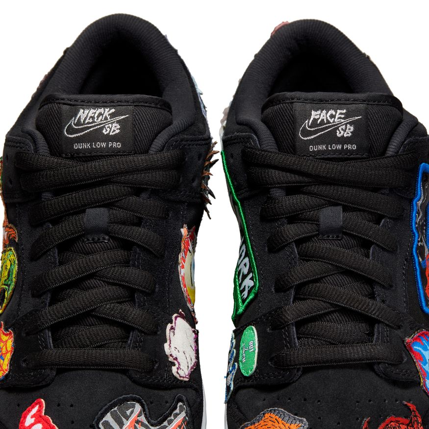 NIKE SB DUNK LOW PRO "NECKFACE" BLACK / WHITE - Image 5