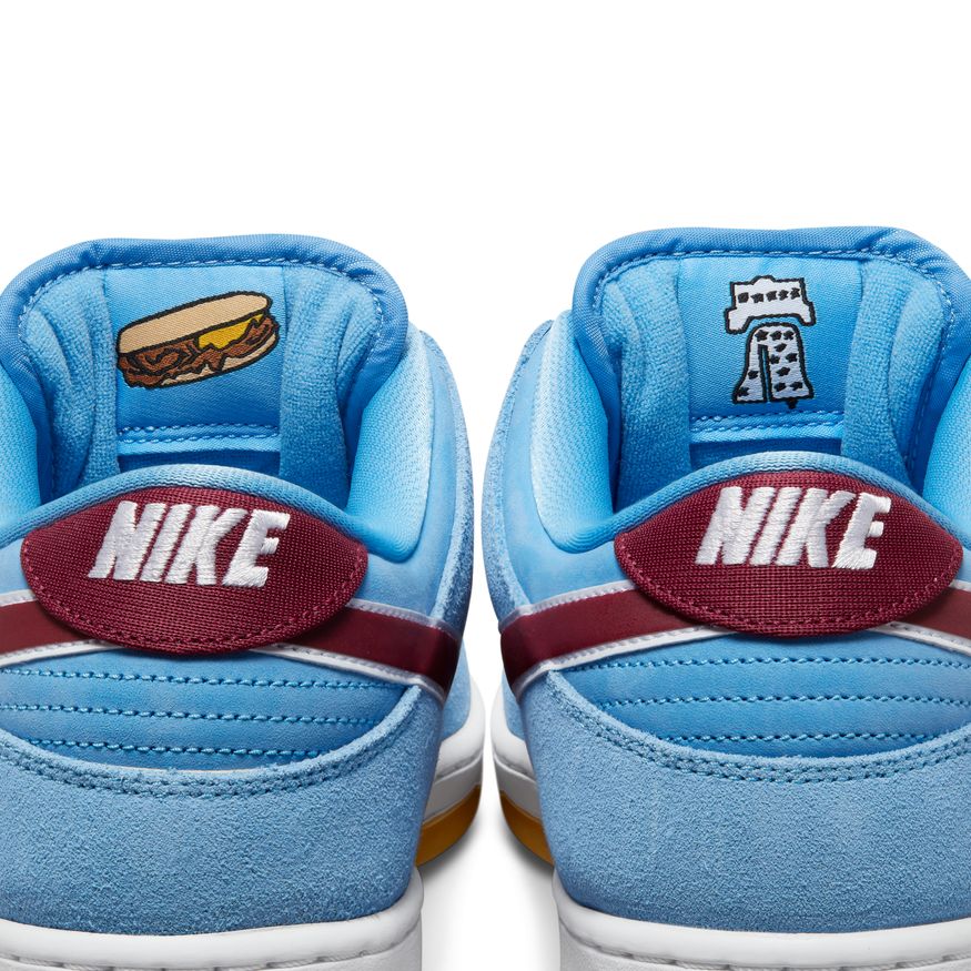 NIKE SB DUNK LOW PRO "PHILLIES" VALOR BLUE/TEAM MAROON/WHITE - Image 3