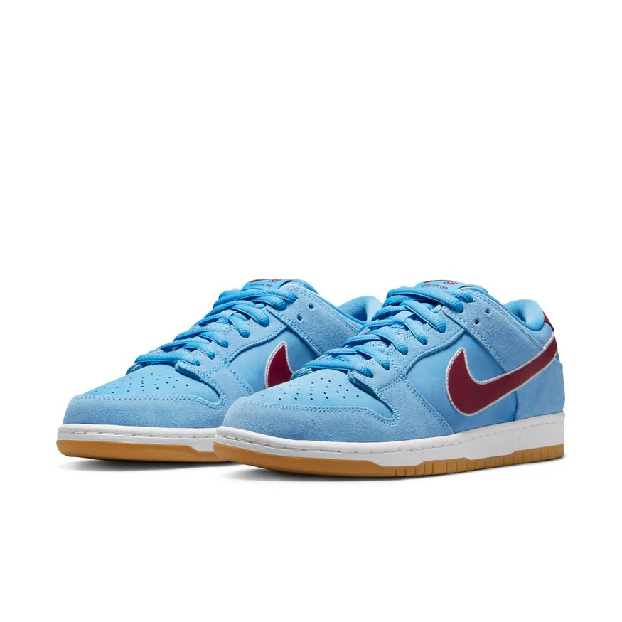 NIKE SB DUNK LOW PRO "PHILLIES" VALOR BLUE/TEAM MAROON/WHITE - Image 9