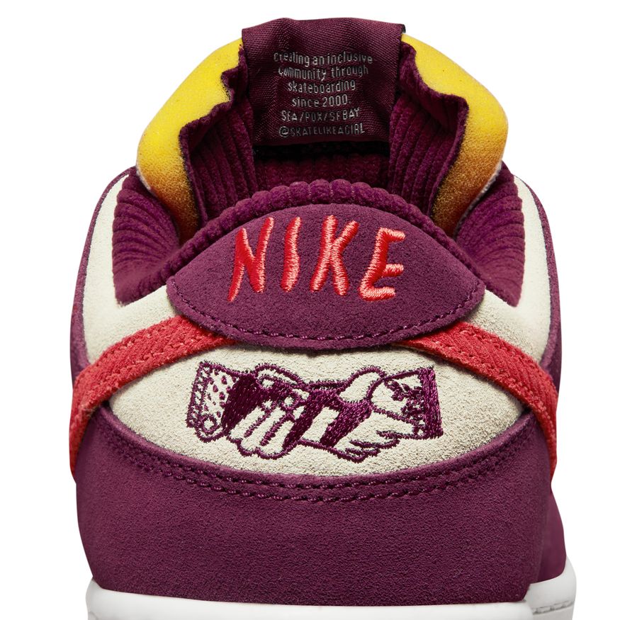 NIKE SB DUNK LOW PRO "SKATE LIKE A GIRL" DARK BEETROOT / CRIMSON - Image 3