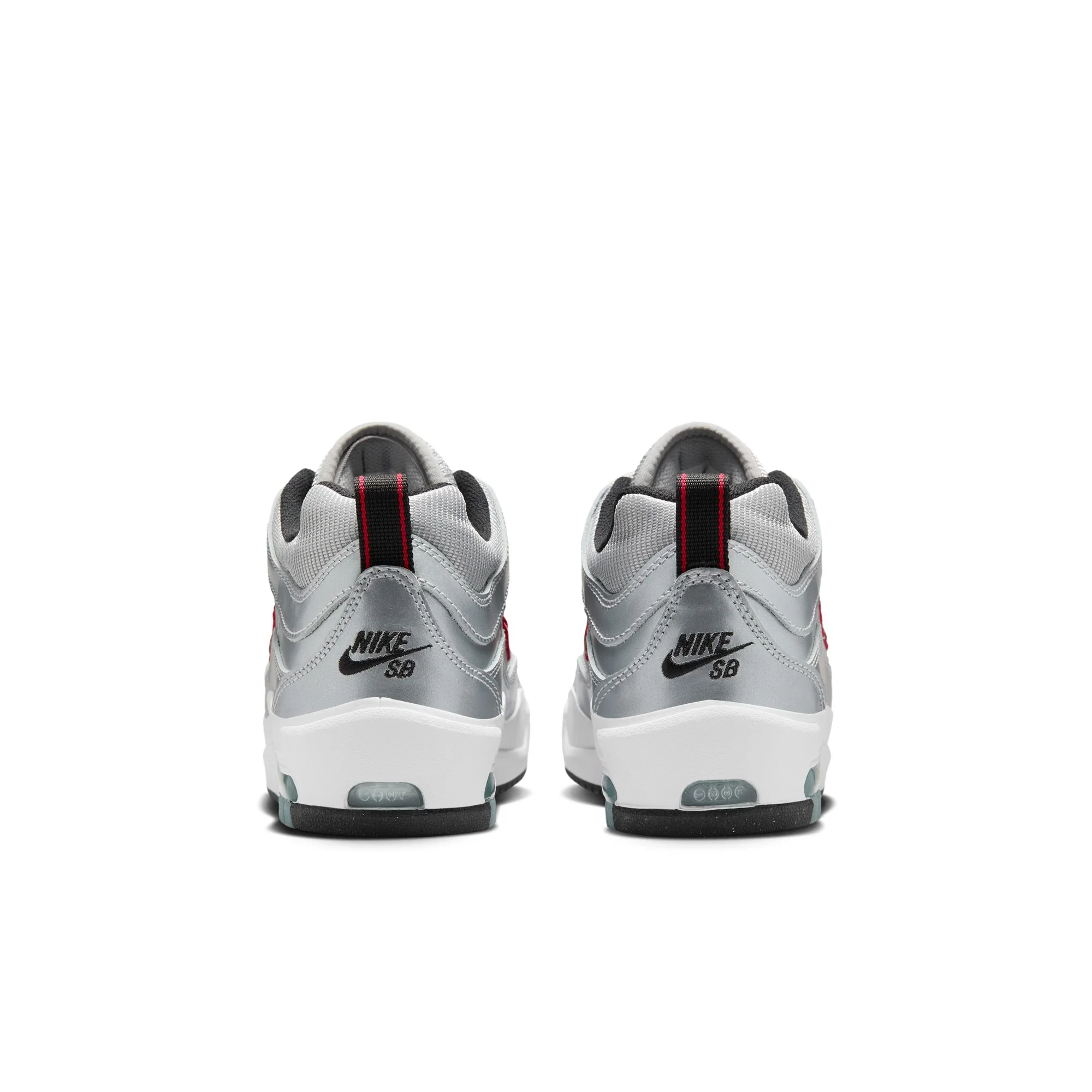 NIKE SB ISHOD 2 AIR MAX METALLIC SILVER / VARSITY RED - Image 4