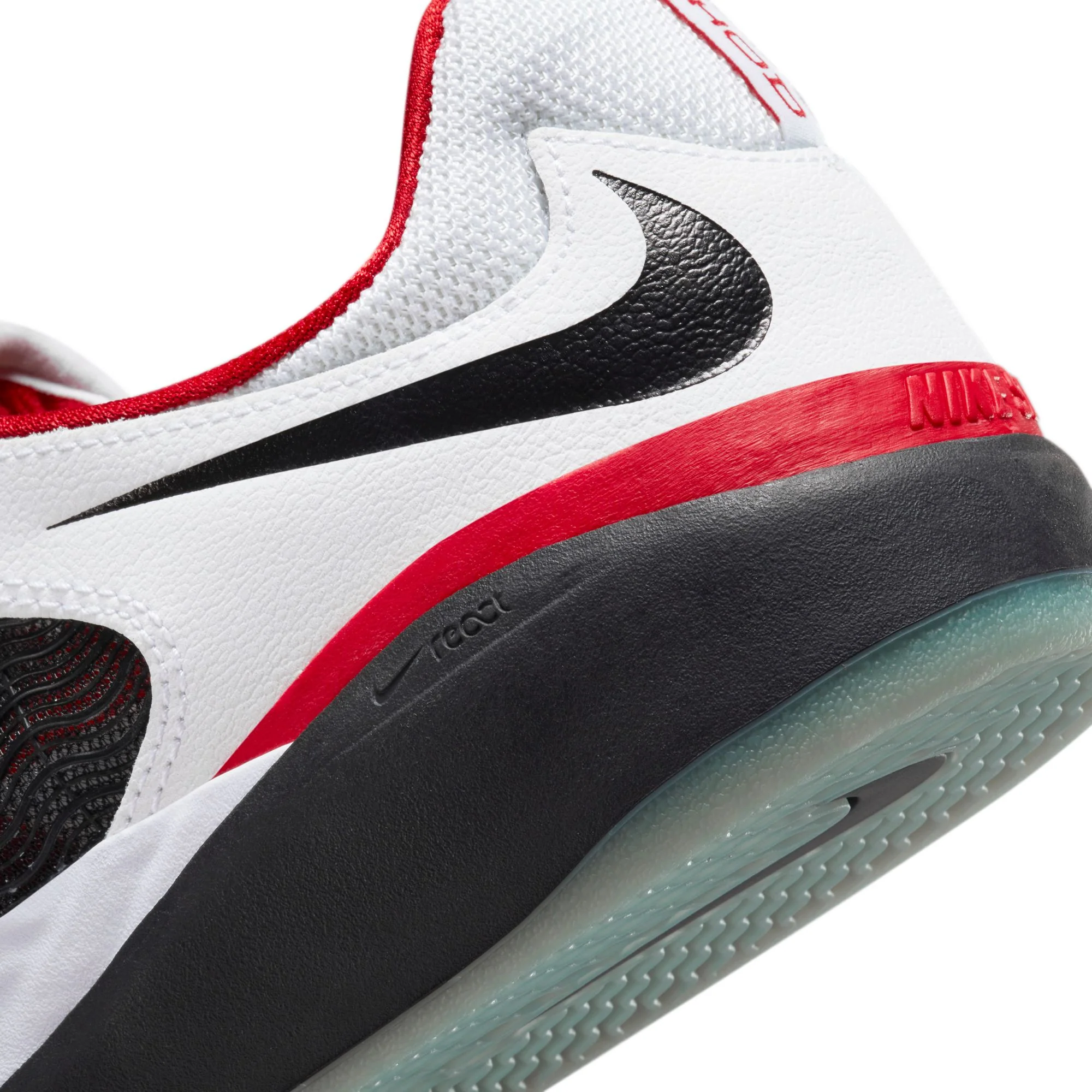 NIKE SB ISHOD PRM WHITE / BLACK / UNIVERSITY RED - Image 3