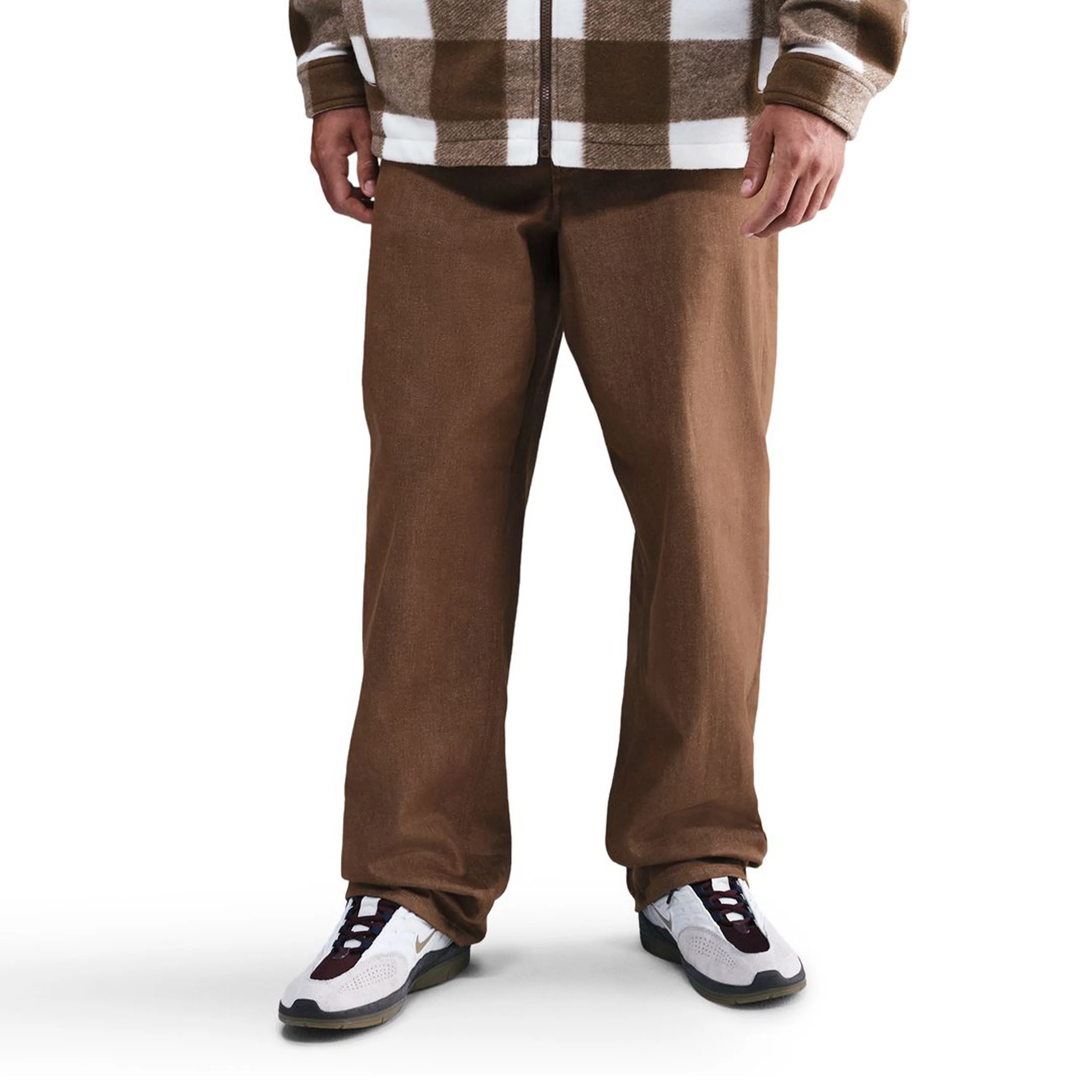 NIKE SB LOOSE DENIM SKATE PANTS MOSSWOOD BROWN