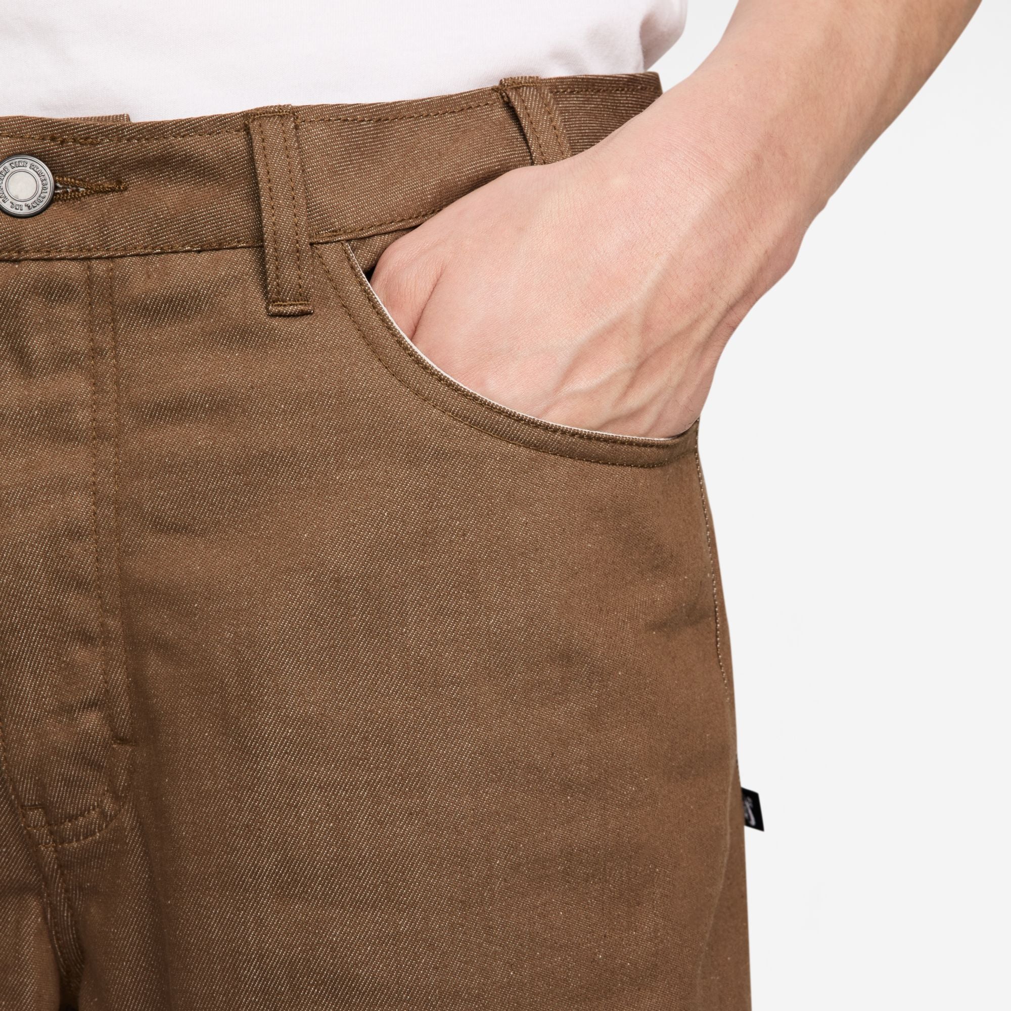 NIKE SB LOOSE DENIM SKATE PANTS MOSSWOOD BROWN - Image 4