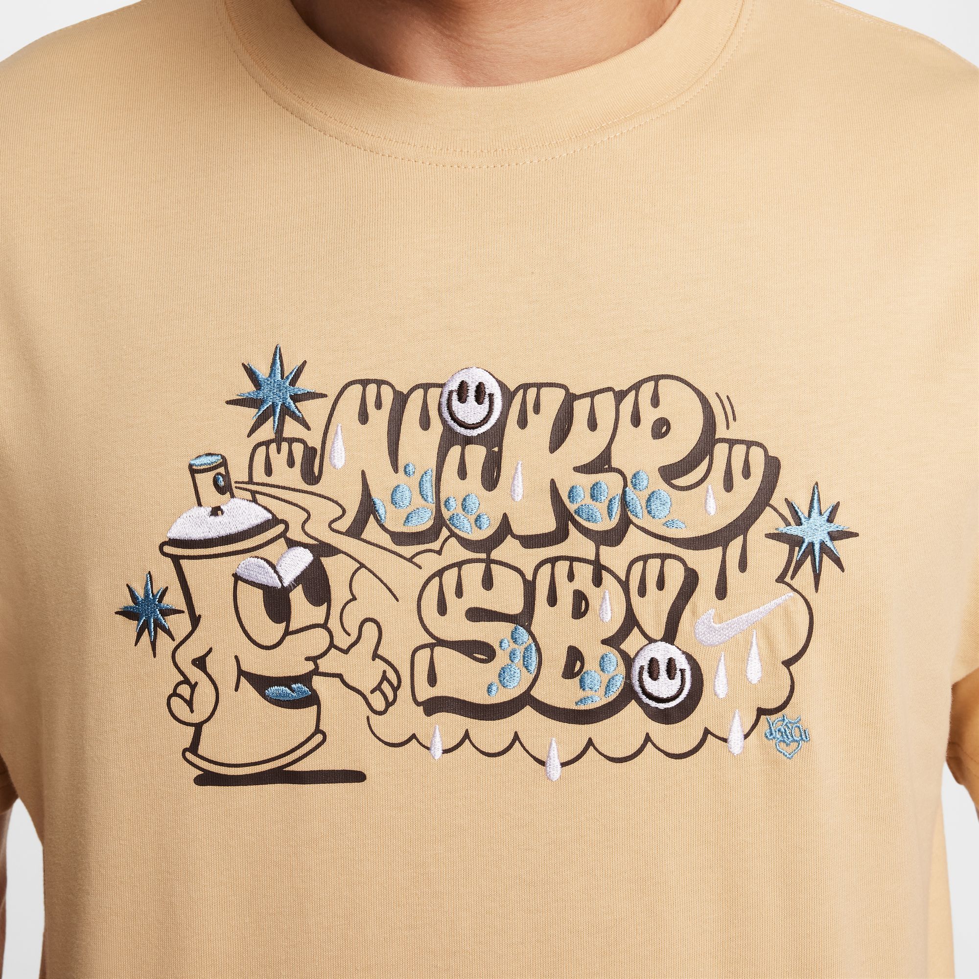 NIKE SB MAX90 SPRAY CAN SKATE TEE SESAME - Image 2