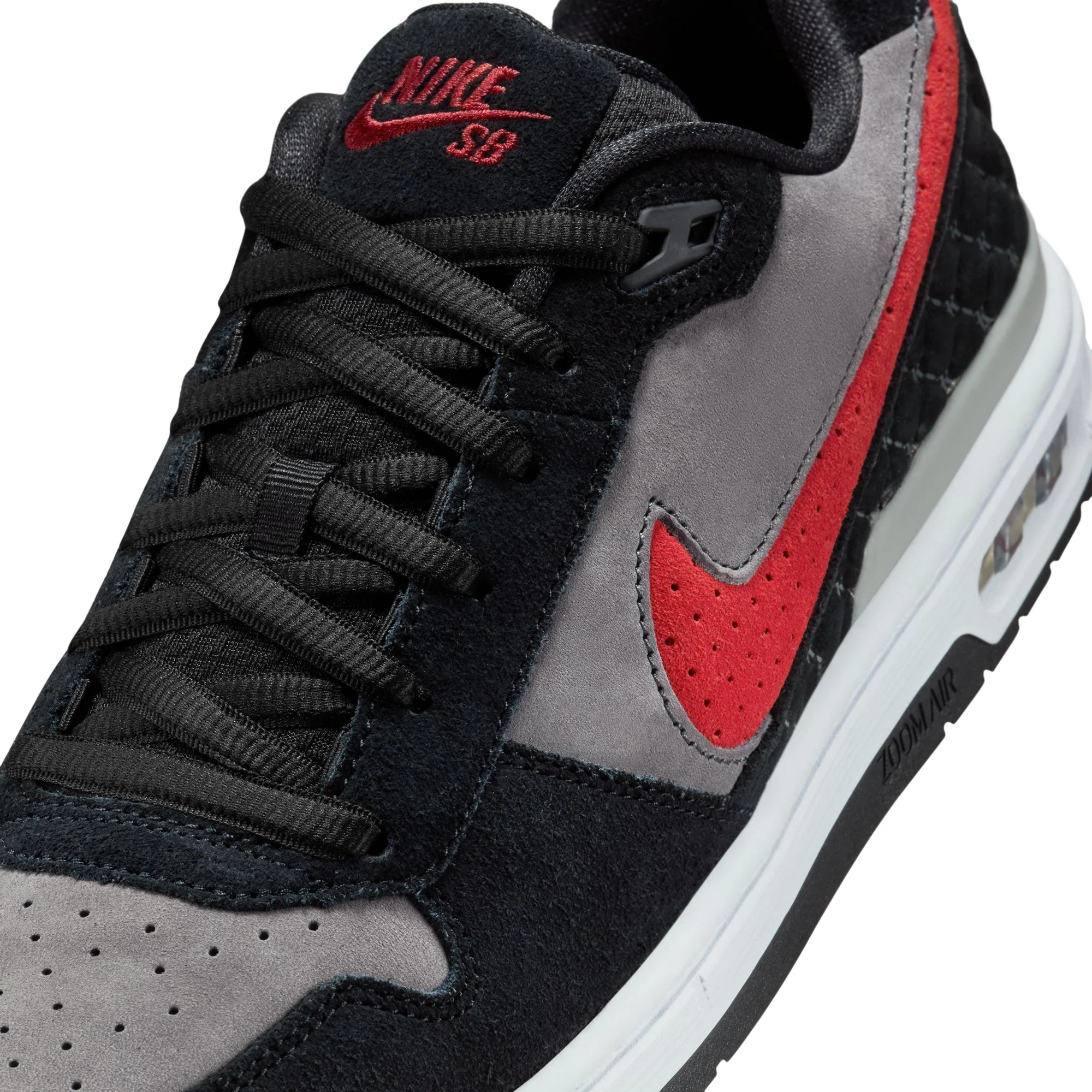 NIKE SB P-ROD 1 ZOOM AIR LOW BLACK / VARSITY RED-FLINT GREY-BLACK - Image 7