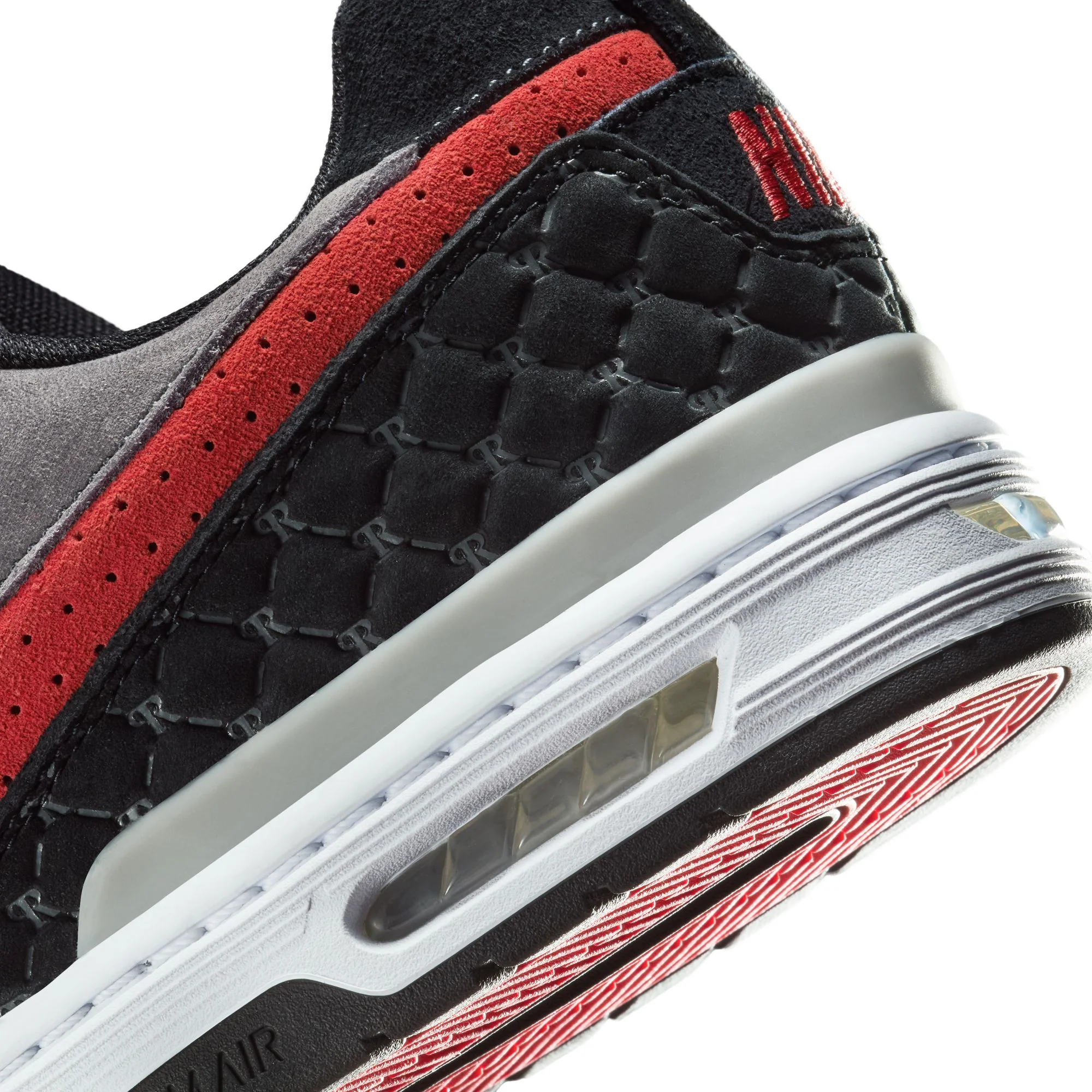 NIKE SB P-ROD 1 ZOOM AIR LOW BLACK / VARSITY RED-FLINT GREY-BLACK - Image 8