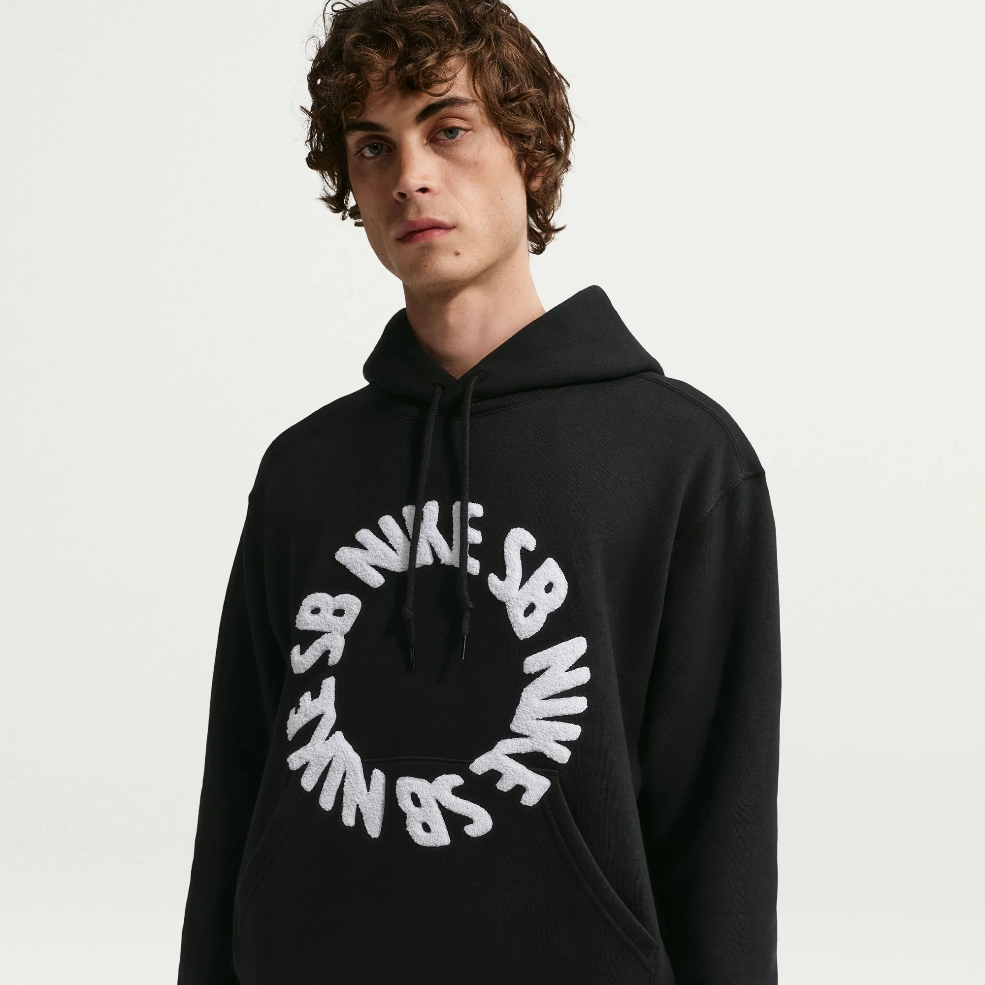 NIKE SB ROLLING FLEECE PULLOVER SKATE HOODIE BLACK - Image 2