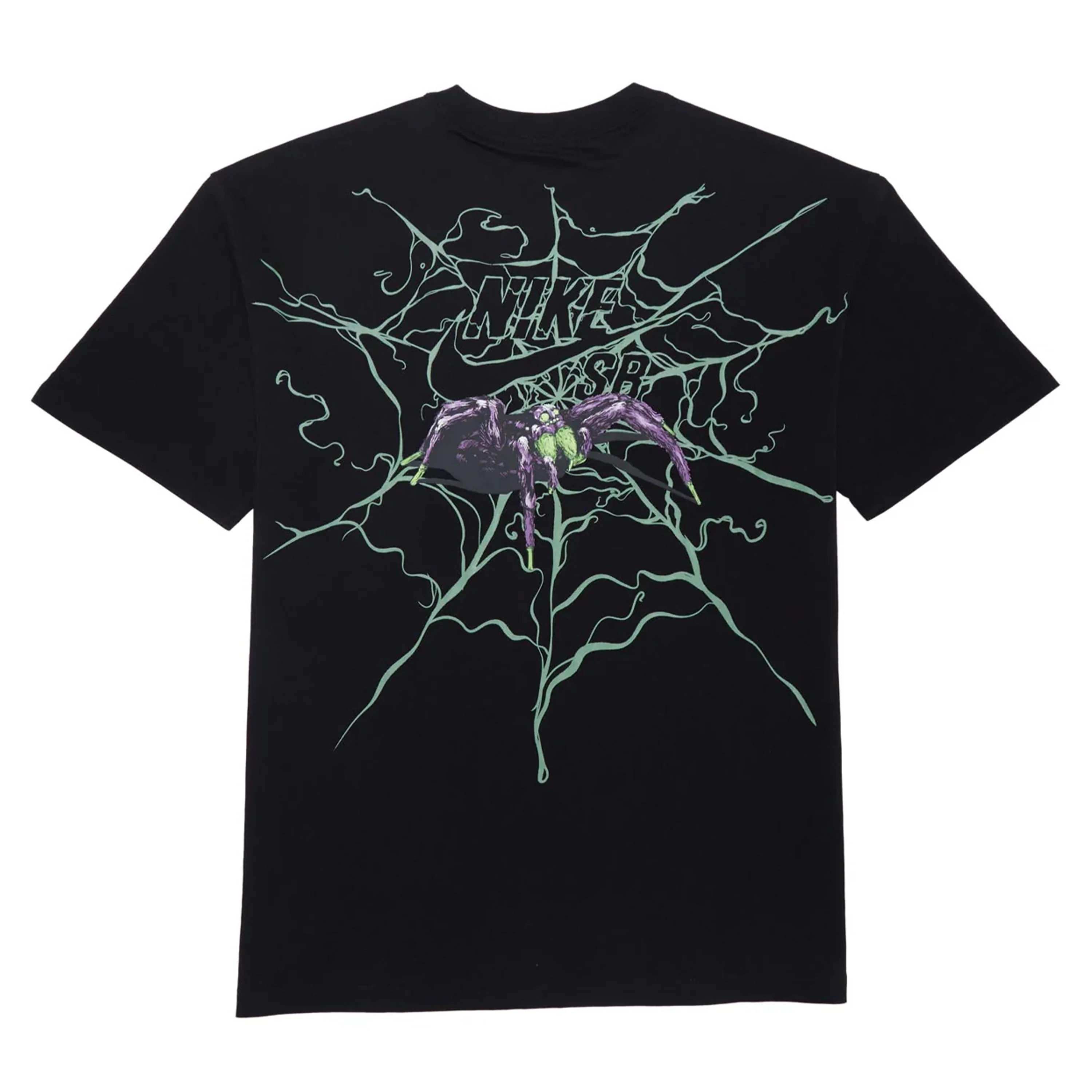 NIKE SB SPIDER TEE BLACK GLOW IN THE DARK