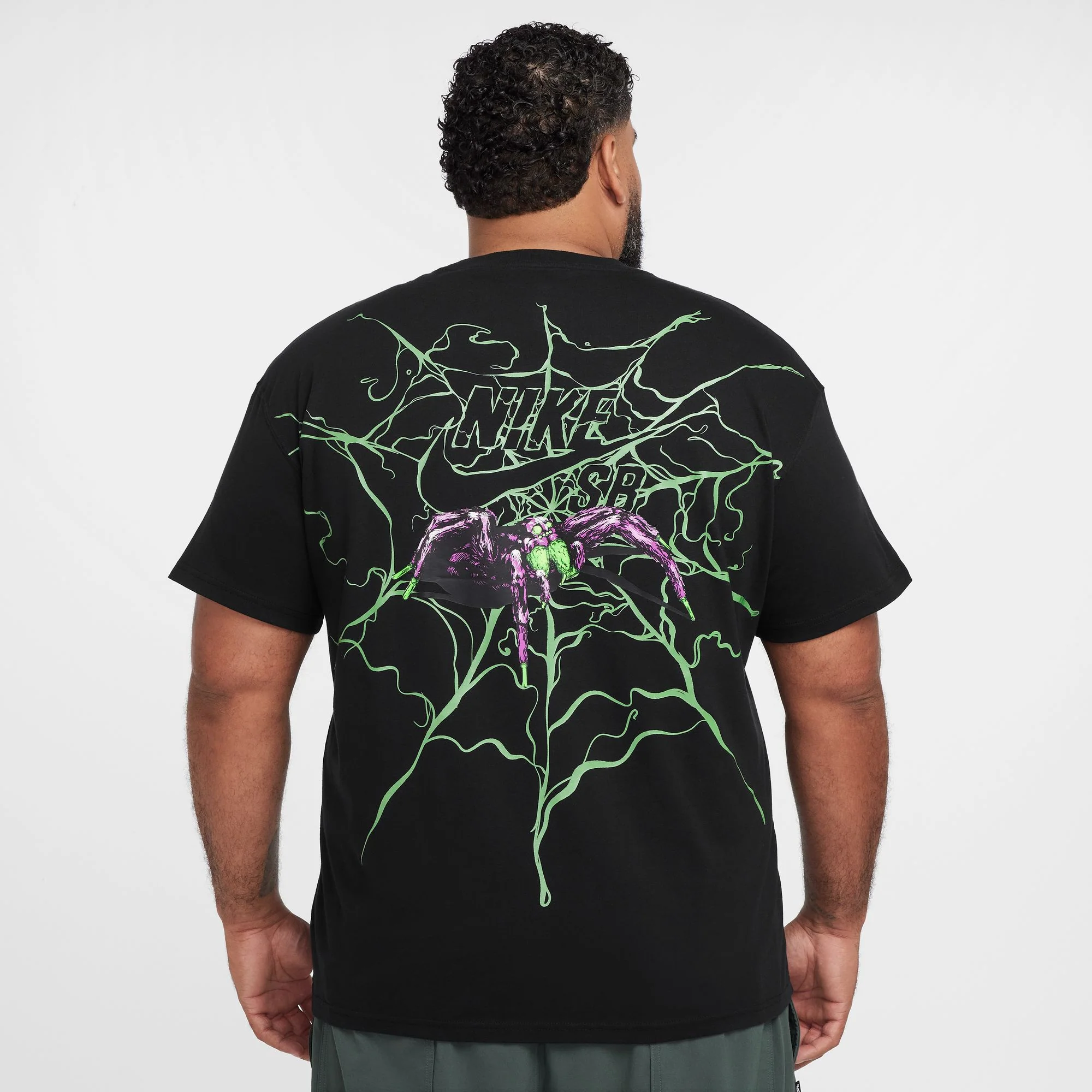 NIKE SB SPIDER TEE BLACK GLOW IN THE DARK - Image 4