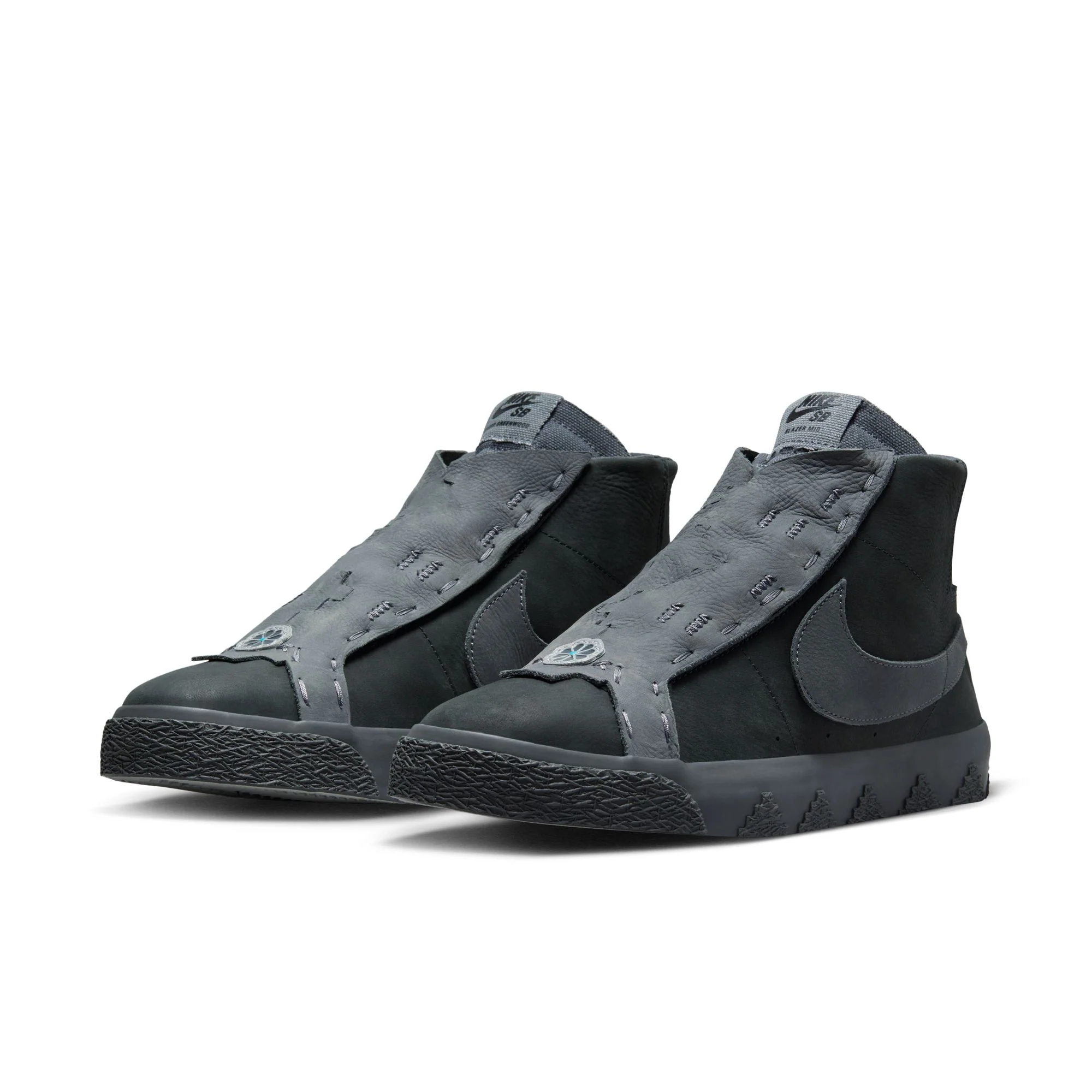 NIKE SB X DI'ORR GREENWOOD BLAZER MID DECON ANTHRACITE / DARK GREY SMOKE - Image 2
