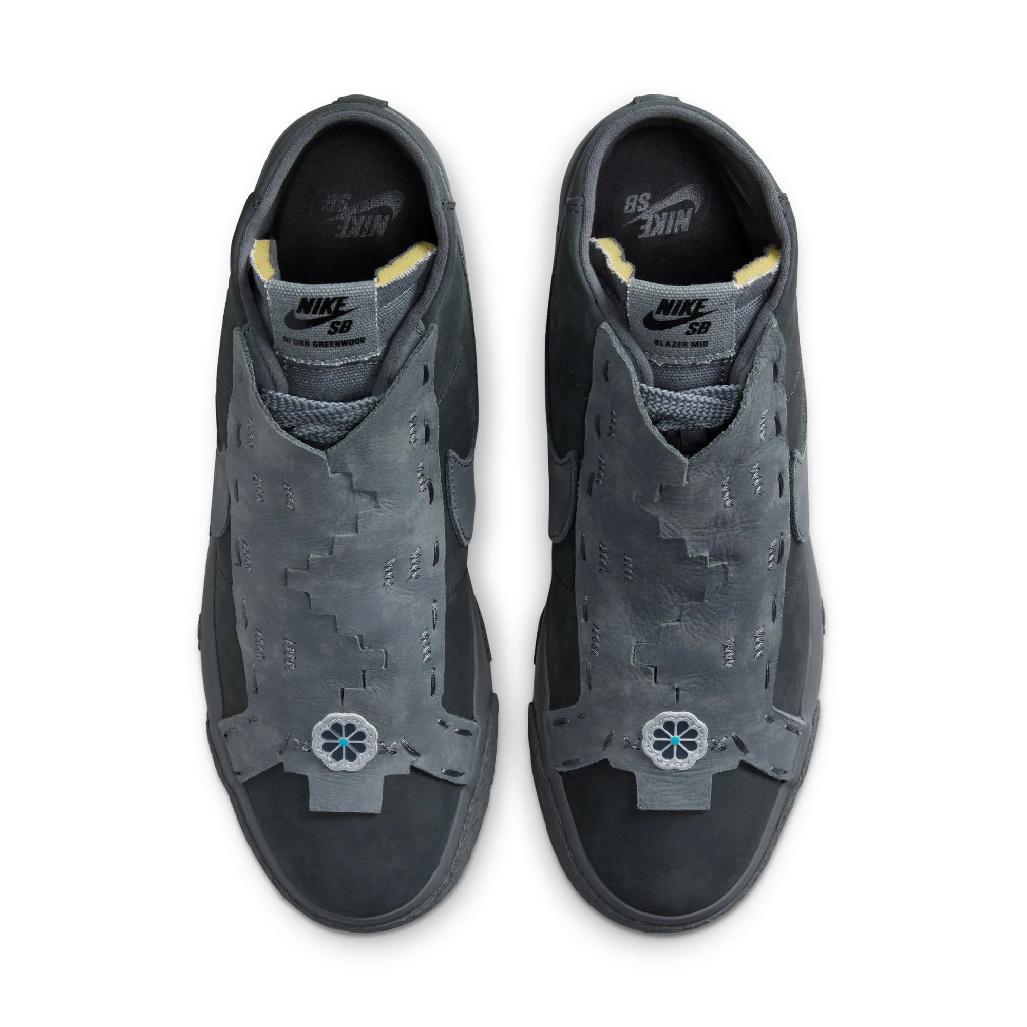 NIKE SB X DI'ORR GREENWOOD BLAZER MID DECON ANTHRACITE / DARK GREY SMOKE - Image 4