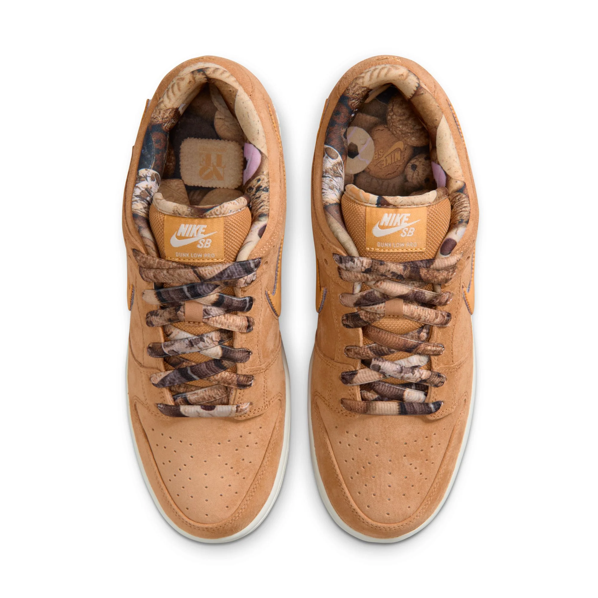 NIKE SB X NOTE SKATE DUNK LOW PRO FLAX / HONEYCOMB-SUMMIT WHITE-SAIL-GREEN SPARK-UNIVERSITY RED - Image 5