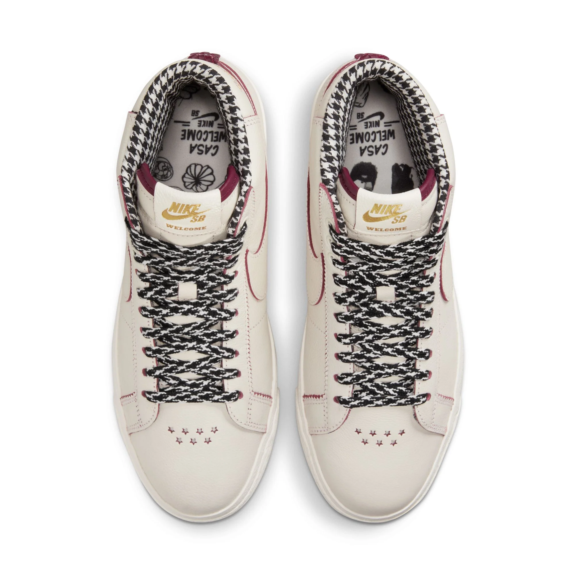 NIKE SB x WELCOME MADRID BLAZER MID SAIL/DARK BEETROOT-WHITE - Image 7