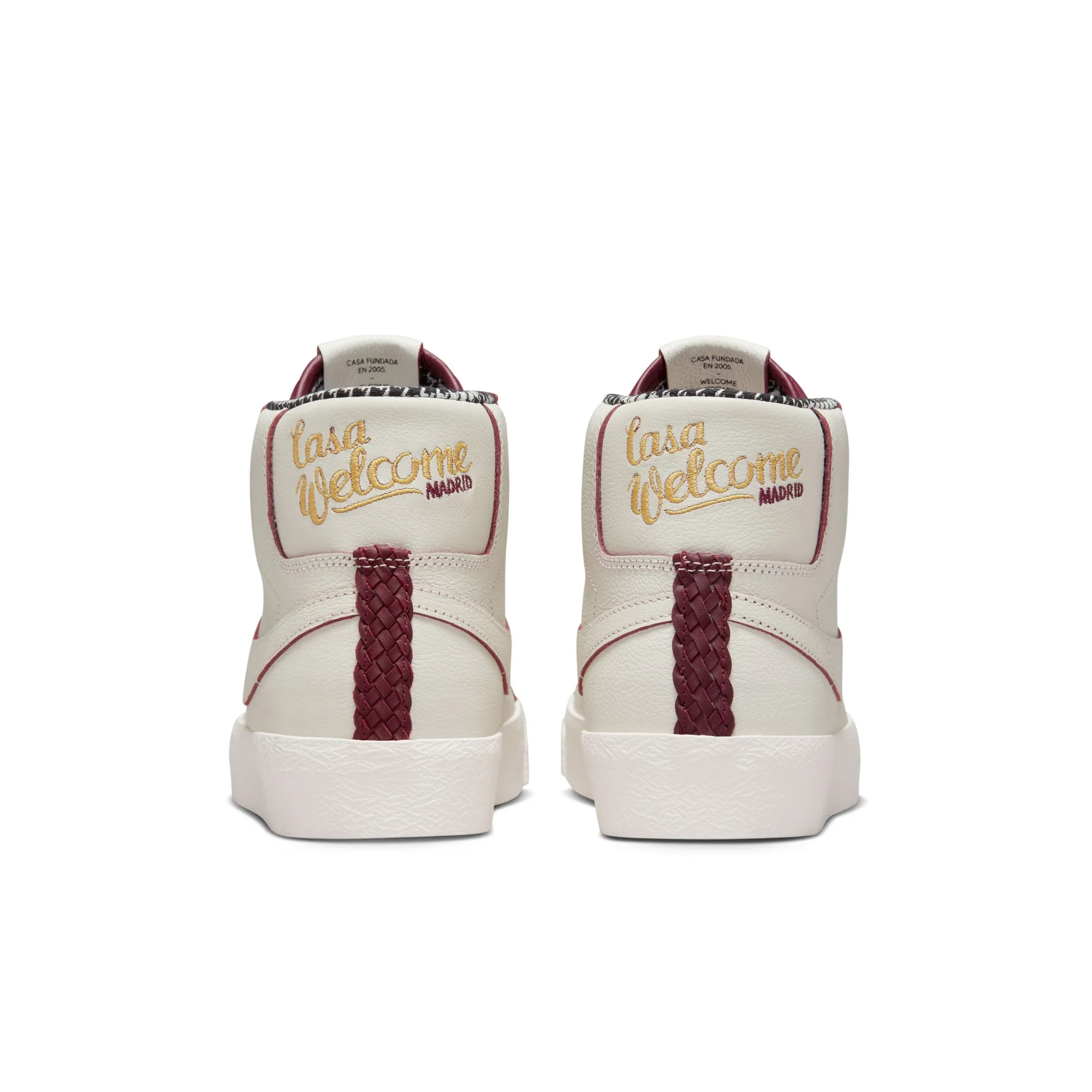 NIKE SB x WELCOME MADRID BLAZER MID SAIL/DARK BEETROOT-WHITE - Image 9
