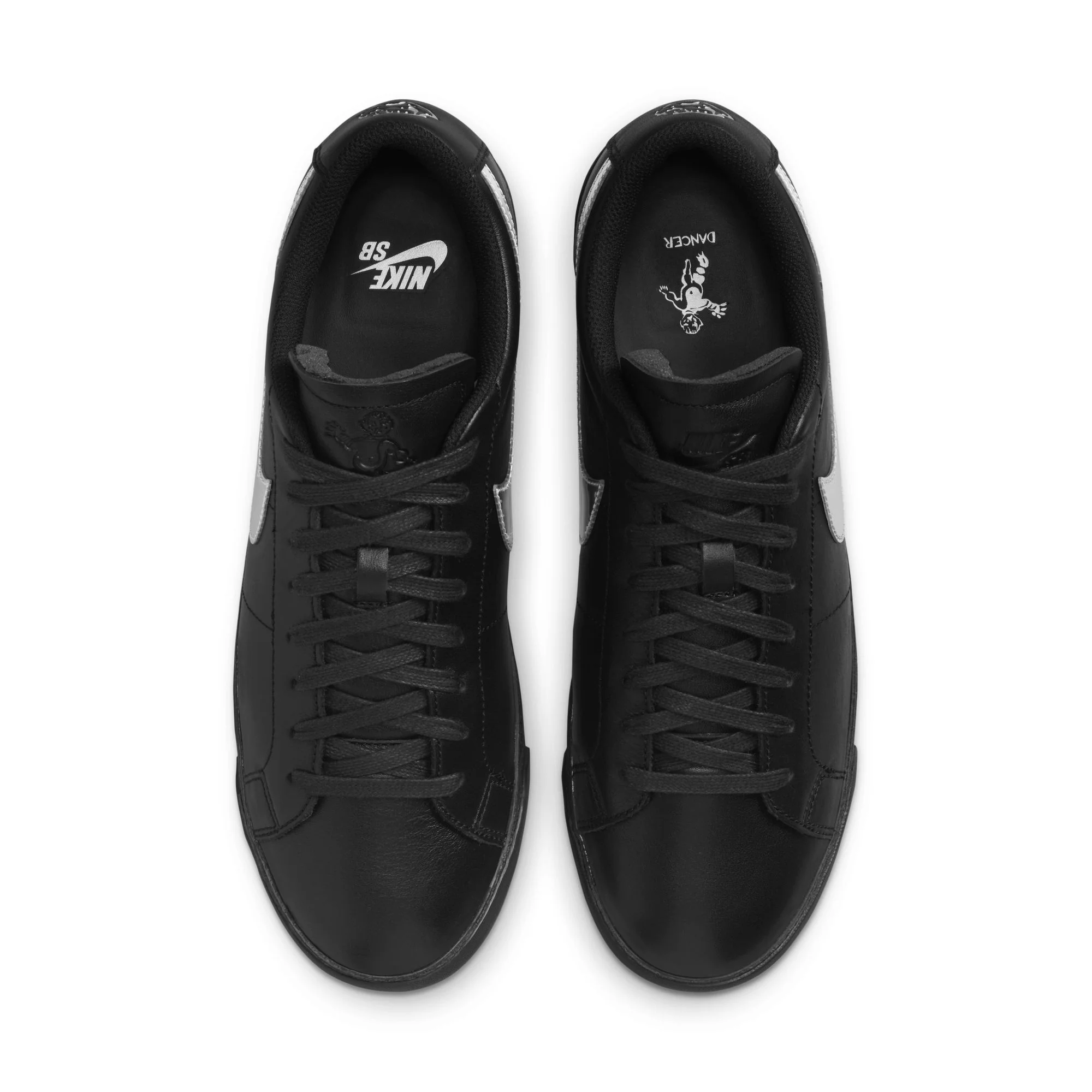 NIKE SB ZOOM BLAZER LOW X DANCER BLACK/METALLIC SILVER-BLACK - Image 6