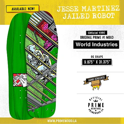 JESSE MARTINEZ"JAILED ROBOT" WORLD INDUSTRIES REISSUE BLUE - Image 4